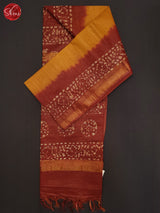 Yellow & Red - Bhatik Saree - Shop on ShrusEternity.com