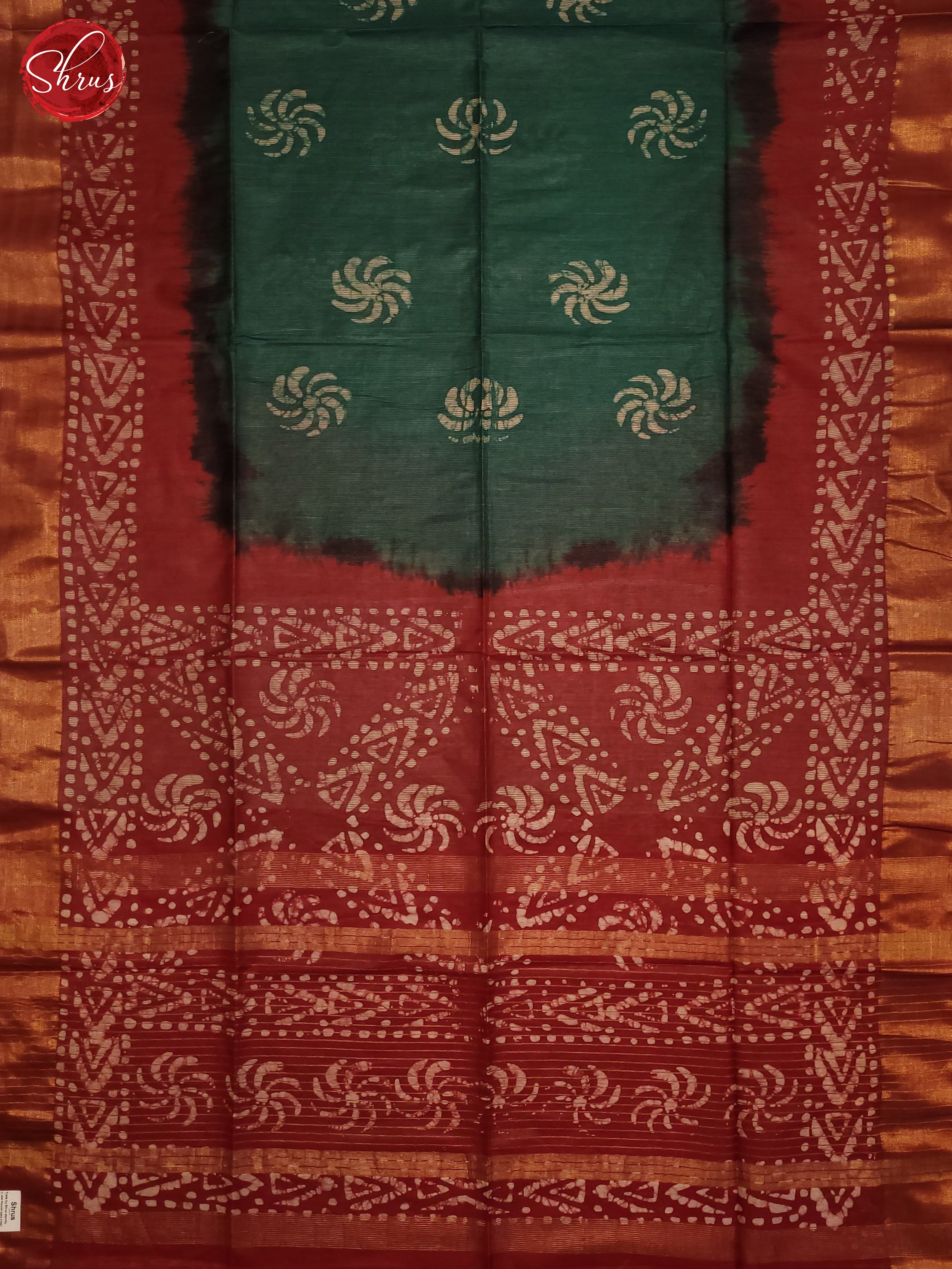 Green & Red - Bhatik Saree - Shop on ShrusEternity.com