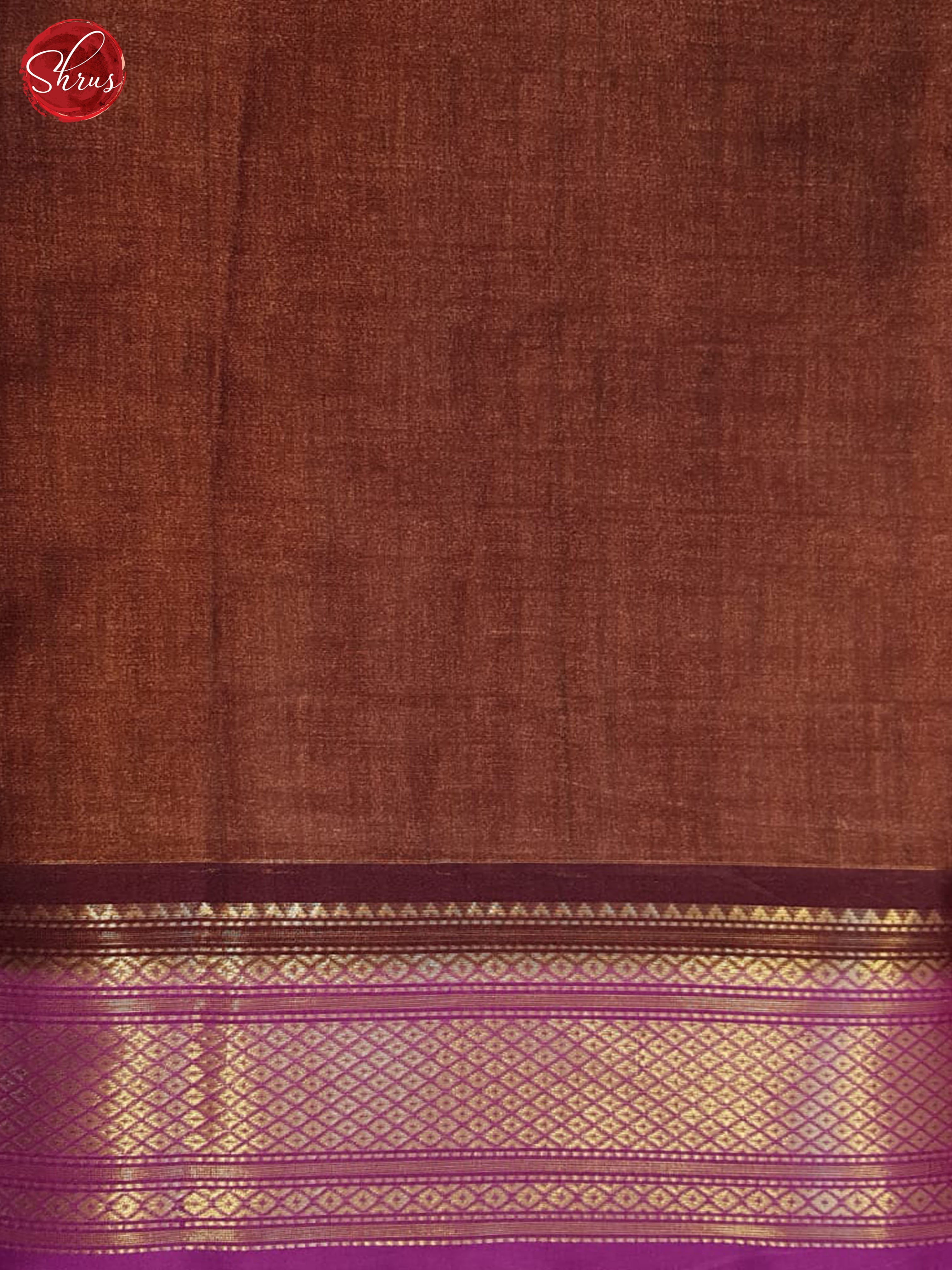 Brown & Pink - Semi Crepe Saree - Shop on ShrusEternity.com