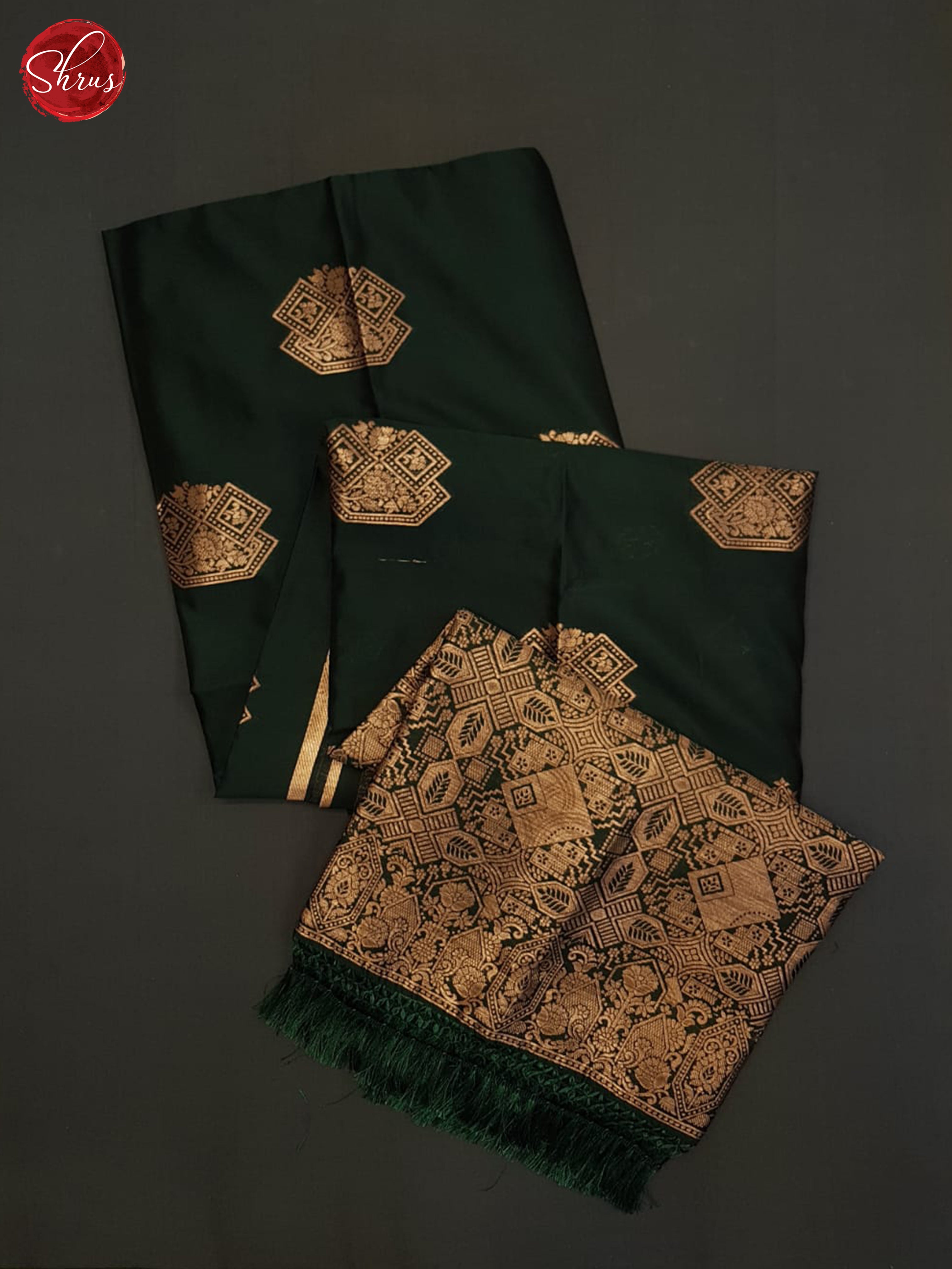 Green(single tone)-Semi soft silk saree - Shop on ShrusEternity.com