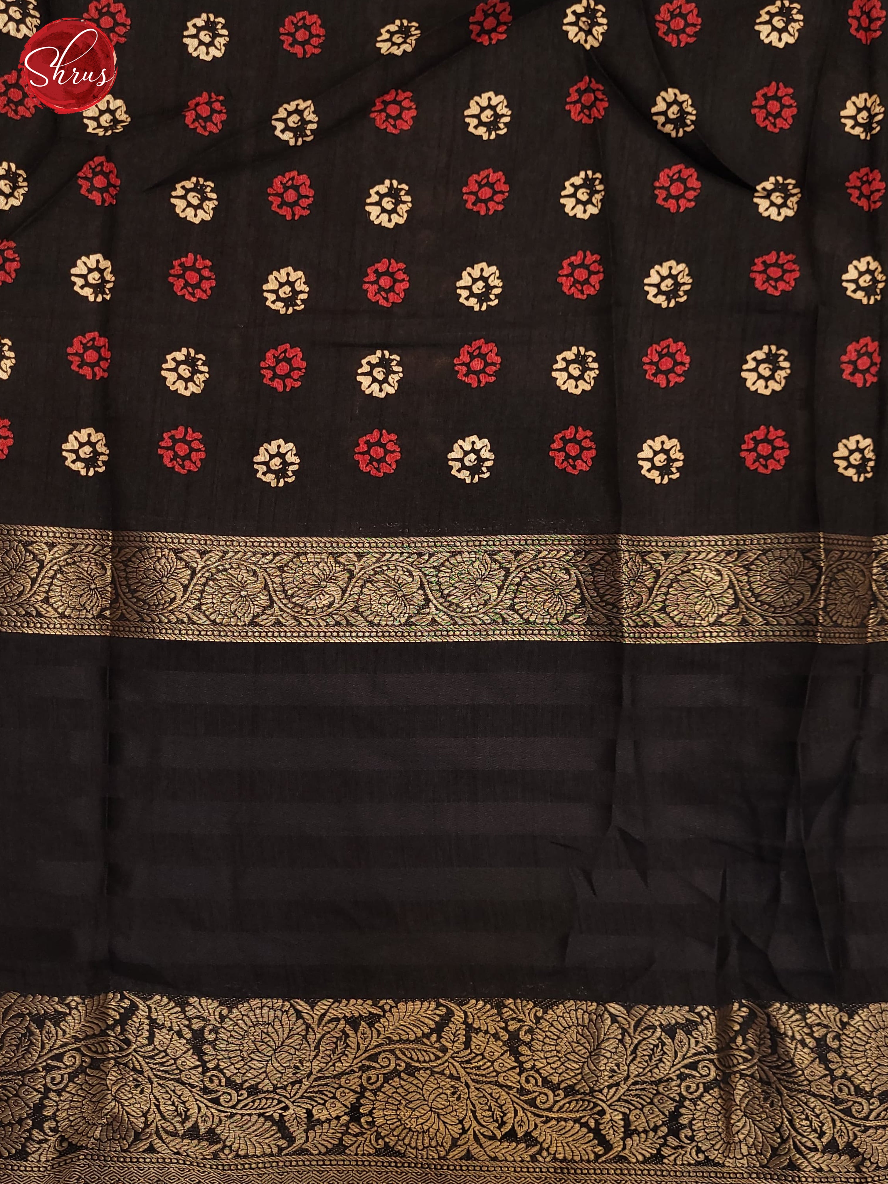 Black(Single Tone) - Semi Crepe Saree - Shop on ShrusEternity.com