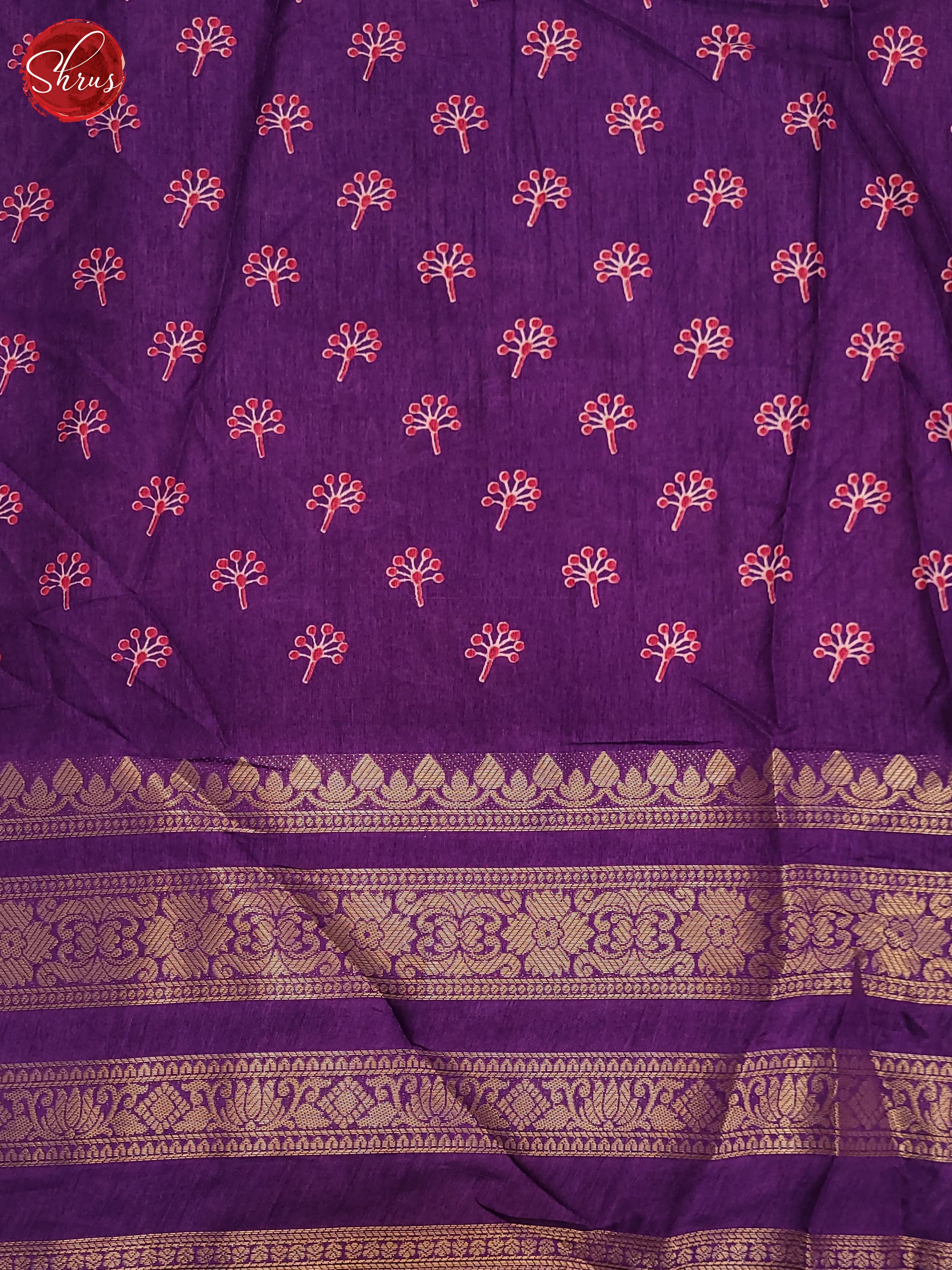 Purple(Single Tone) - Semi Crepe Saree - Shop on ShrusEternity.com