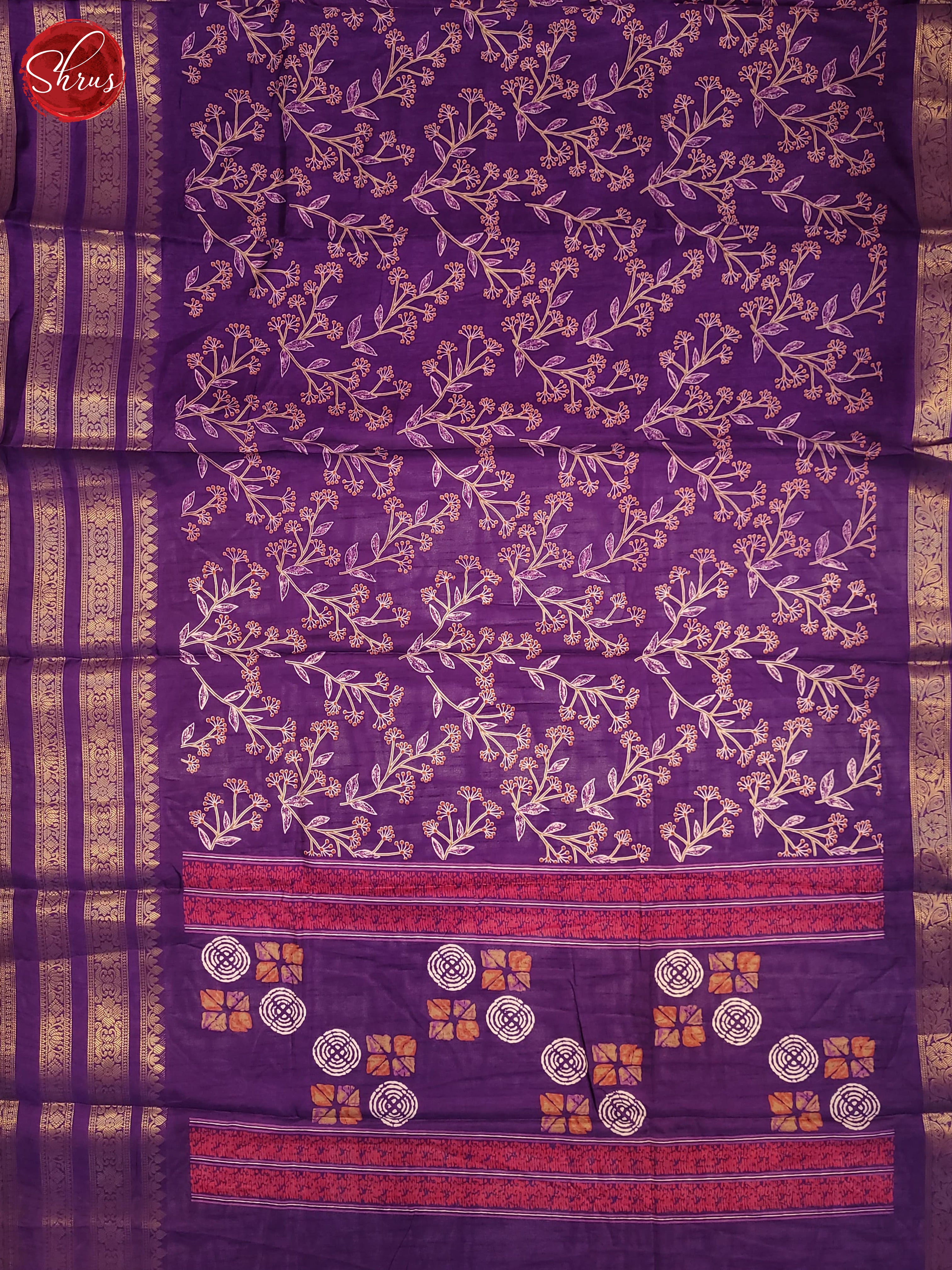 Purple(Single Tone) - Semi Crepe Saree - Shop on ShrusEternity.com