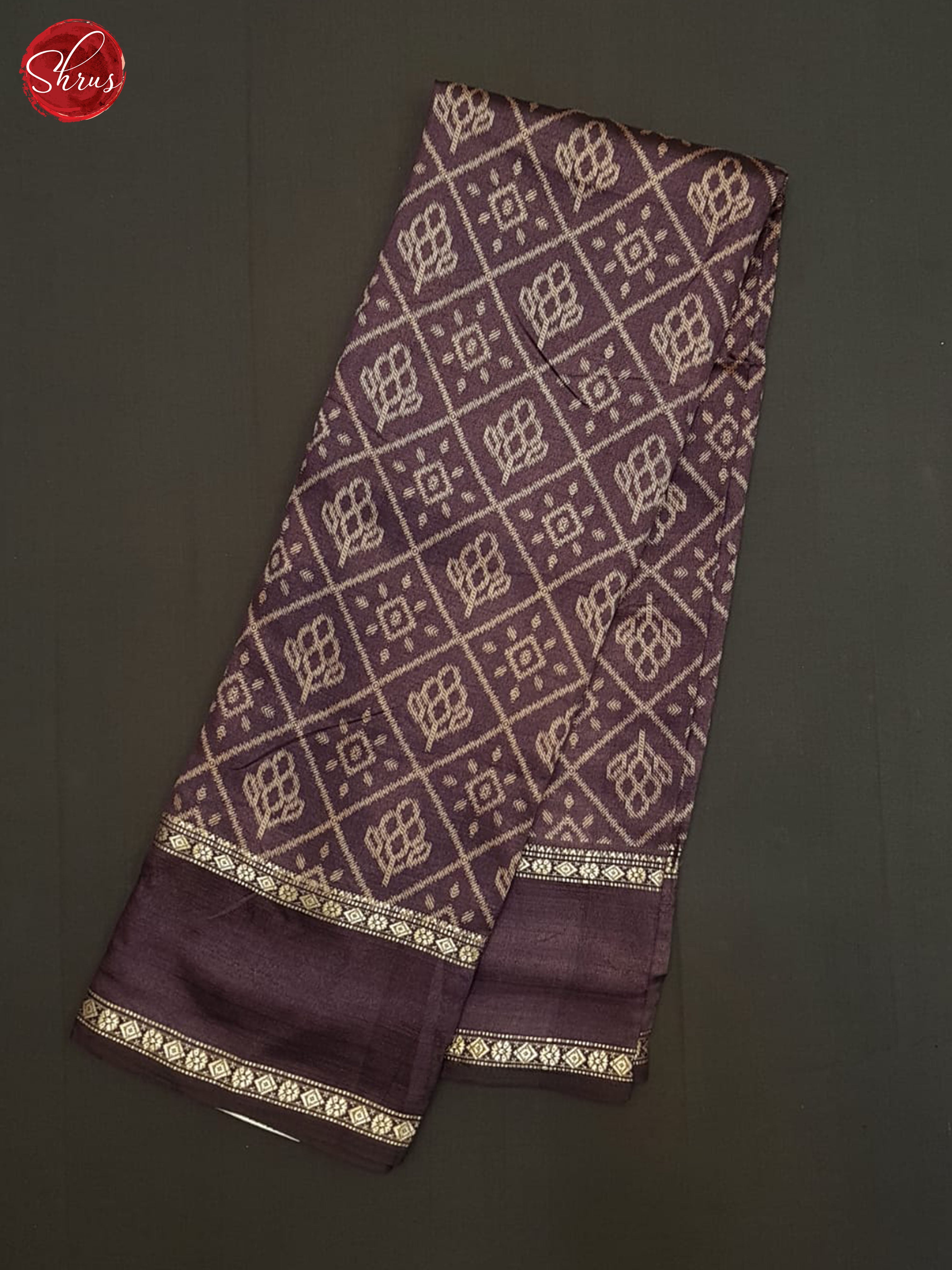 Jamun Fruit(Single tone) -Semi Crepe Saree - Shop on ShrusEternity.com