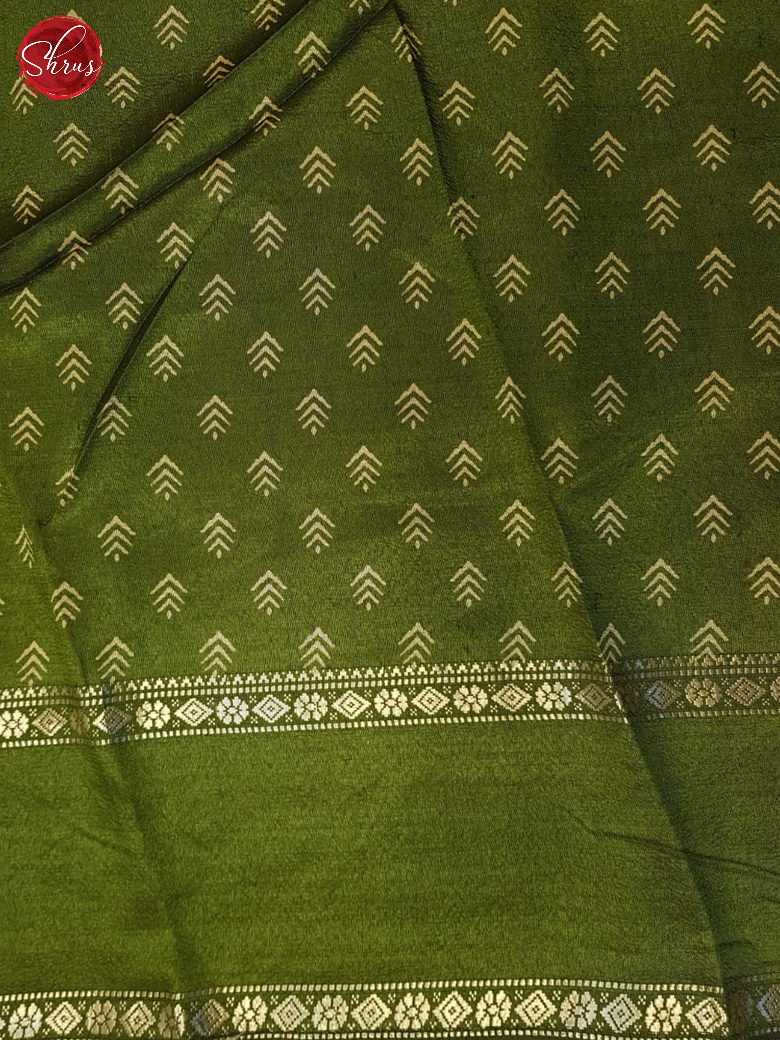 Green(single tone) -Semi Crepe Saree - Shop on ShrusEternity.com