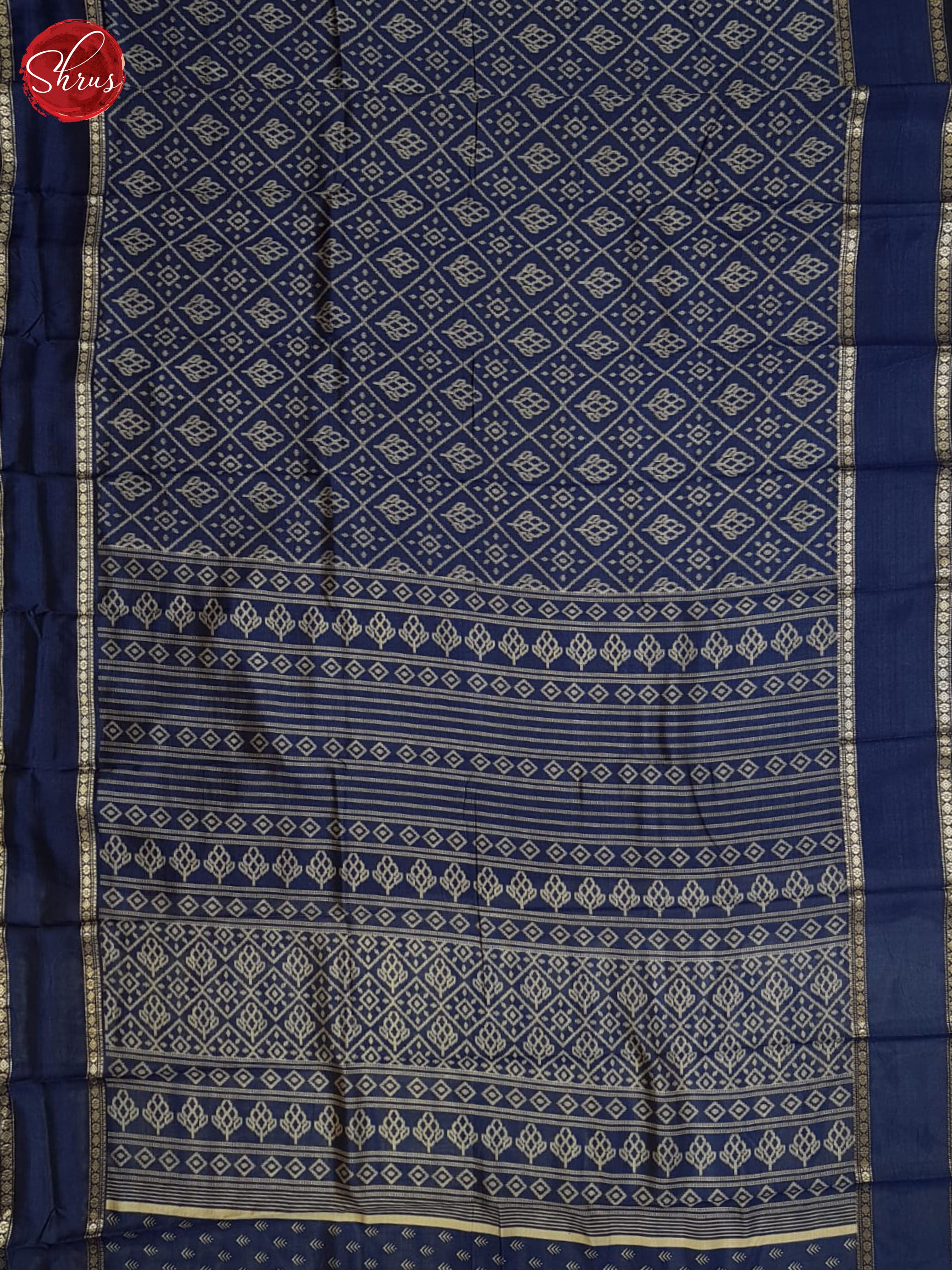 Blue(single tone) - Semi crepe saree - Shop on ShrusEternity.com