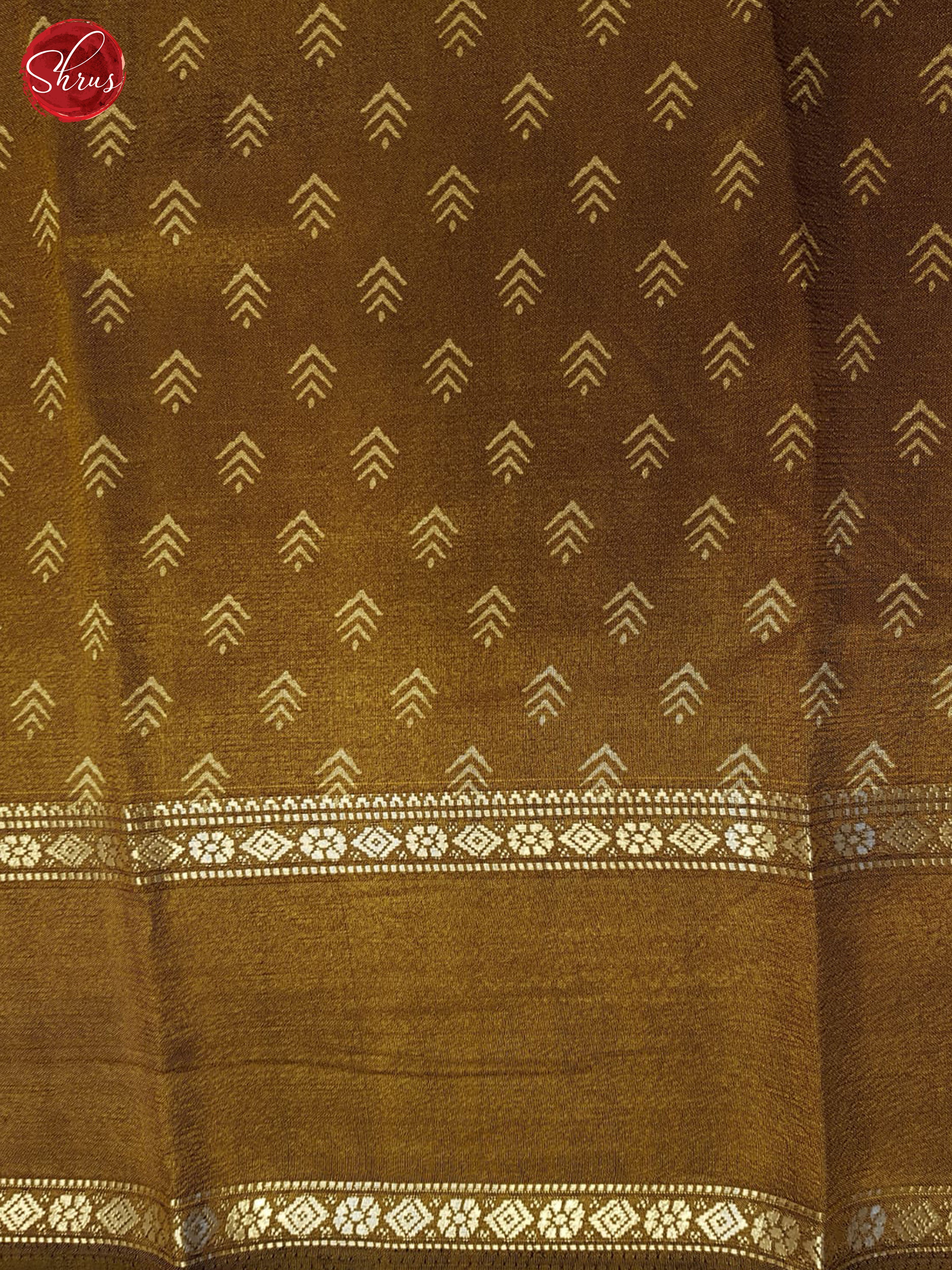 Brown(single tone)-Semi crepe saree - Shop on ShrusEternity.com