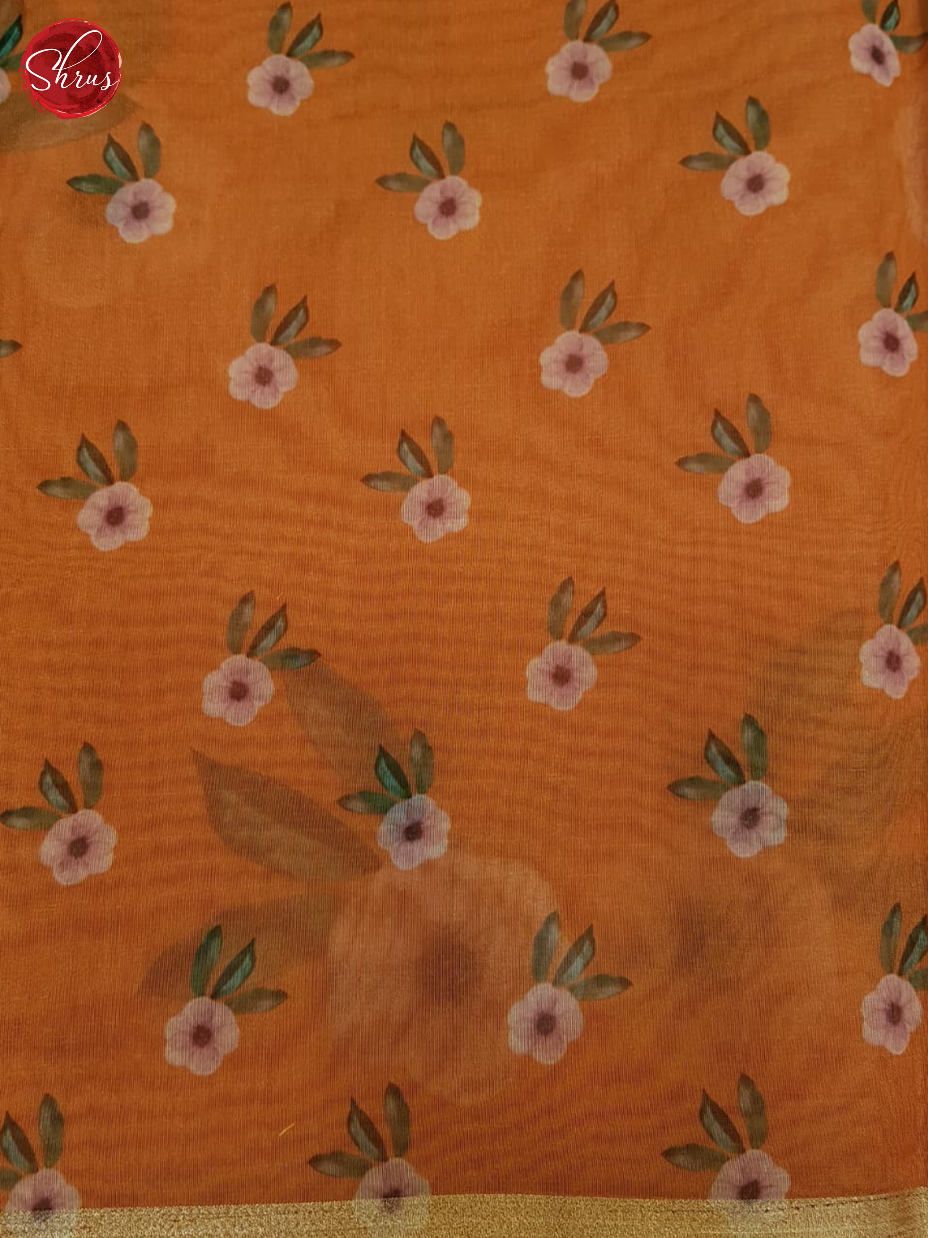 Orange(Single tone)-Semi organza Saree - Shop on ShrusEternity.com
