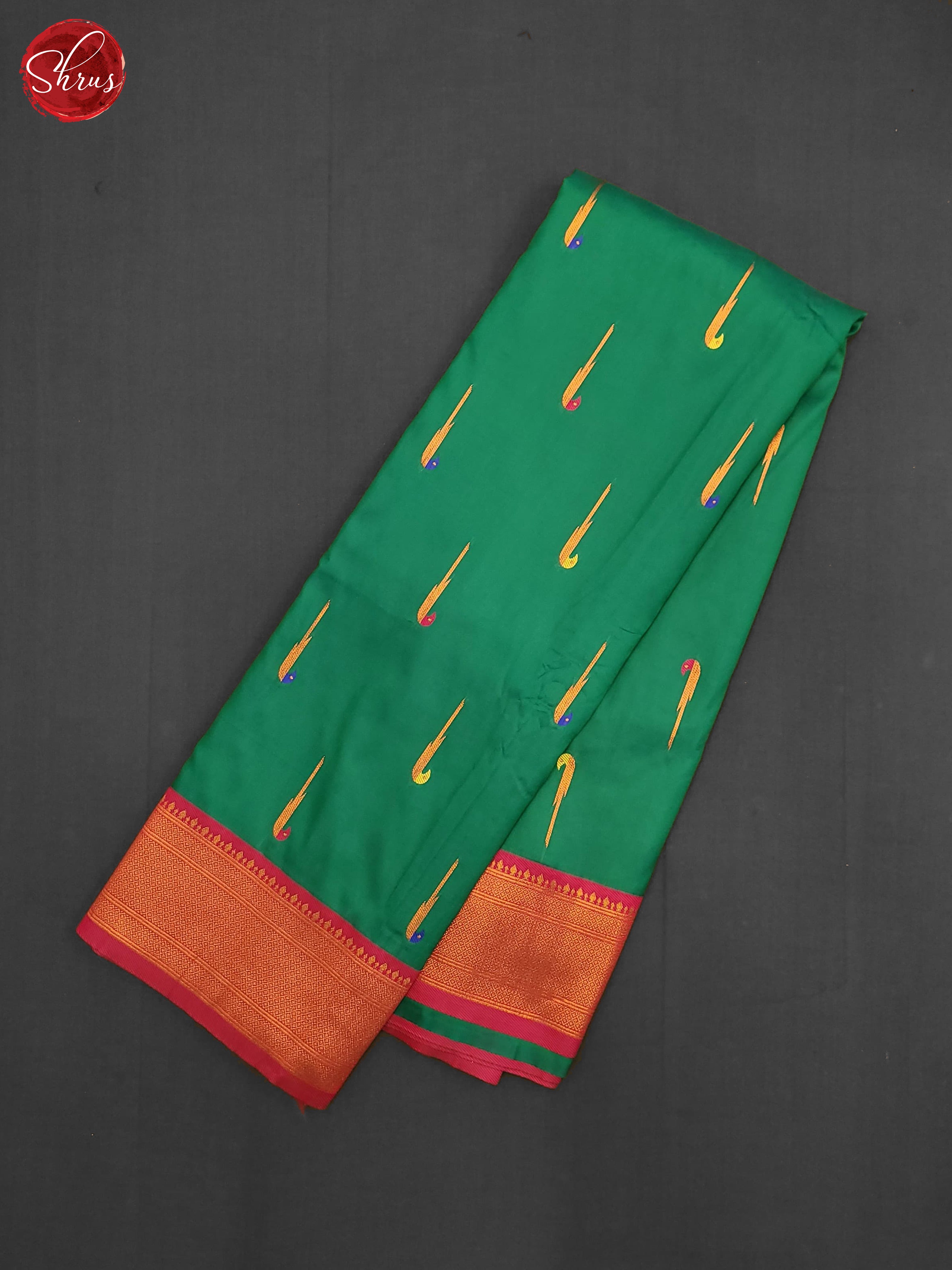 Green & Pink - Semi Paithani  Saree - Shop on ShrusEternity.com