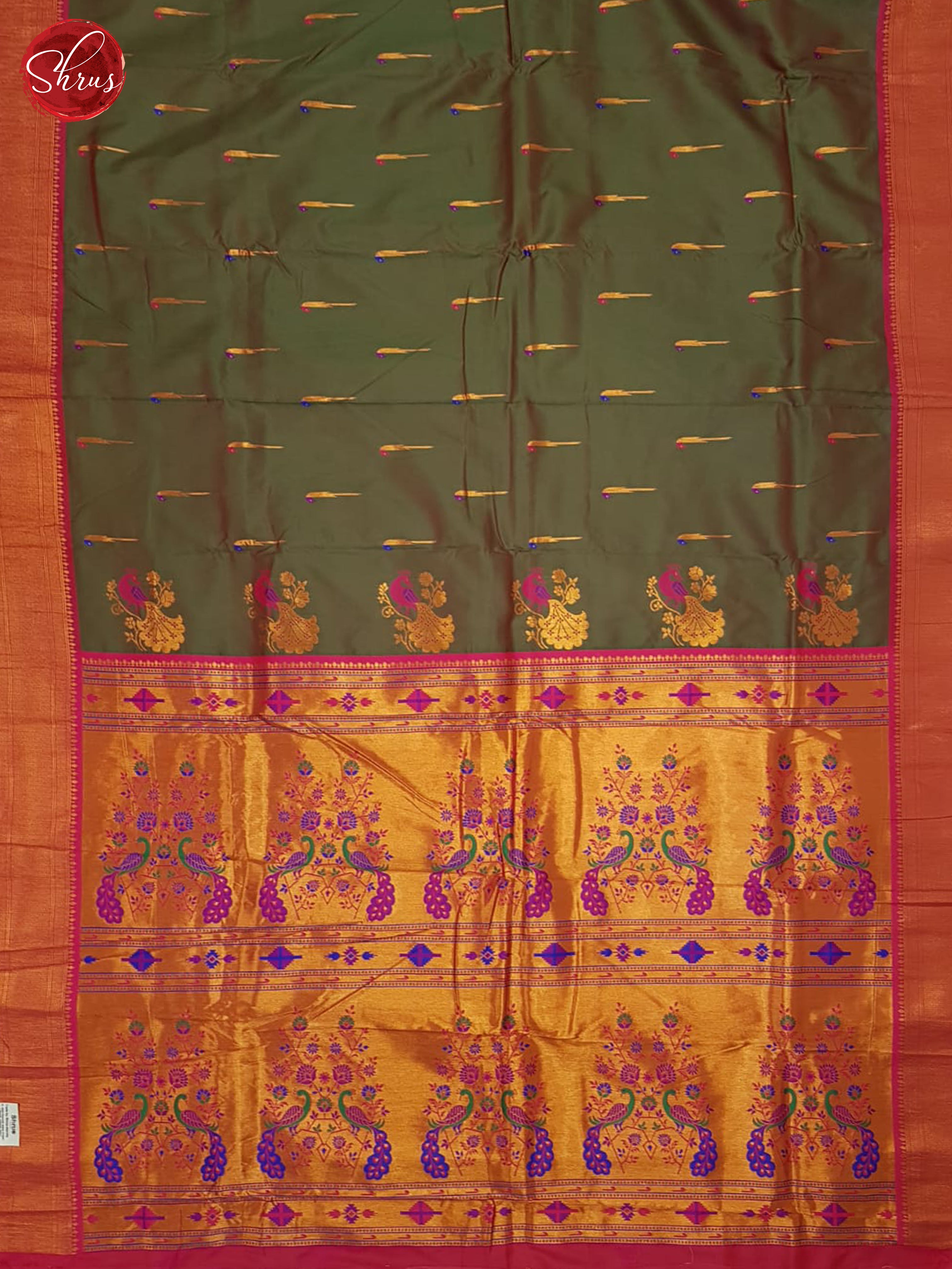 BJS30448 - Semi Kanchipuram Saree - Shop on ShrusEternity.com