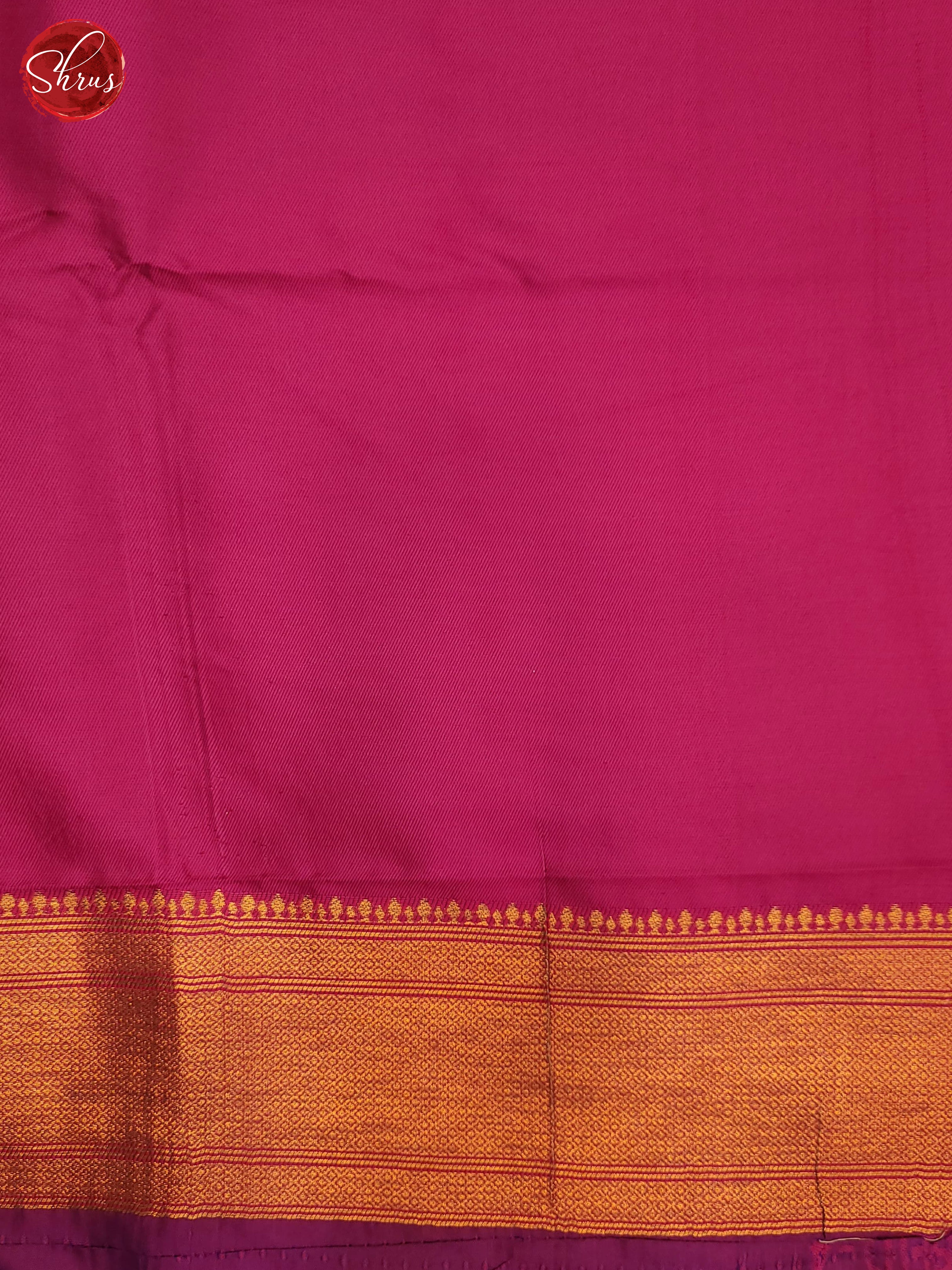 Peacock Blue & Pink- Semi Paithani Saree - Shop on ShrusEternity.com