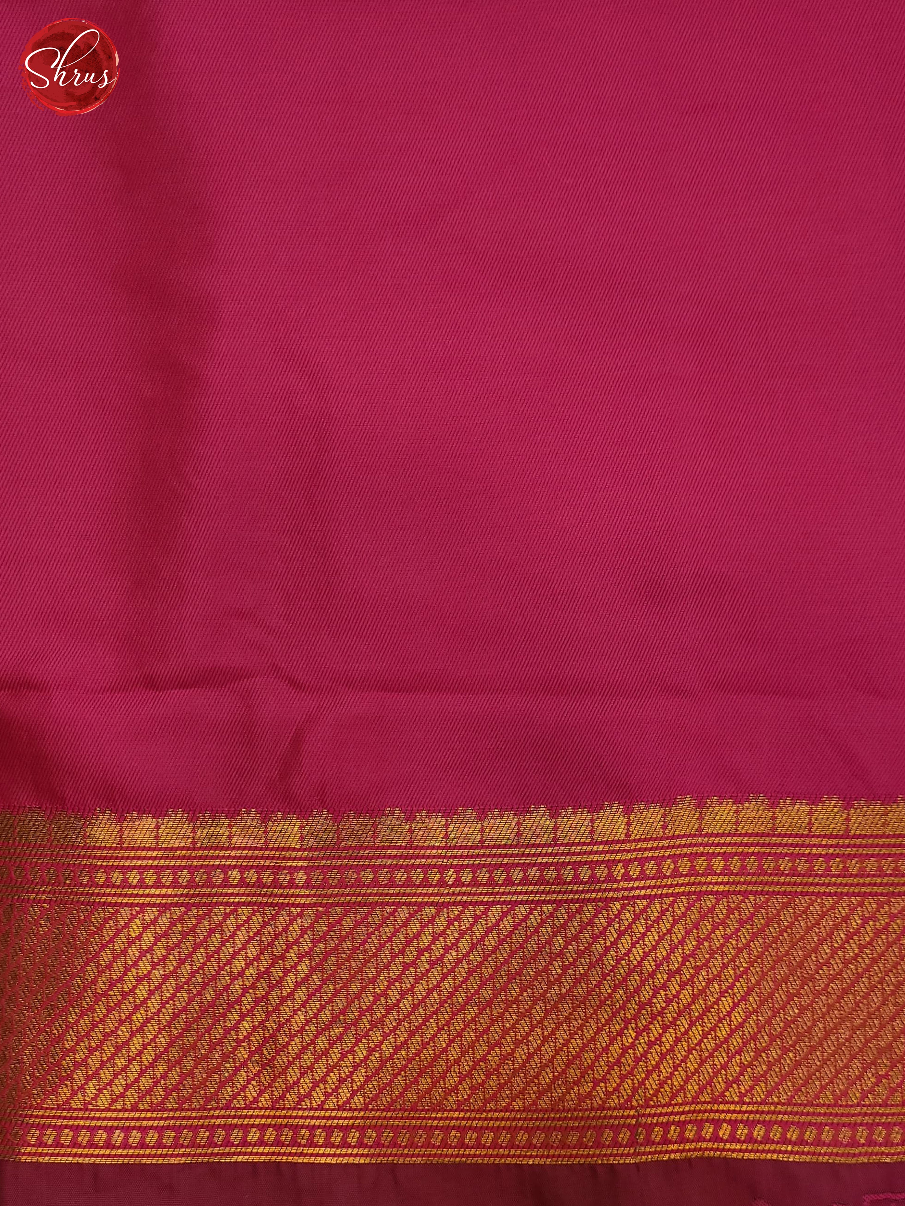 Peacock Blue & Pink - Semi Kanchipuram Saree - Shop on ShrusEternity.com