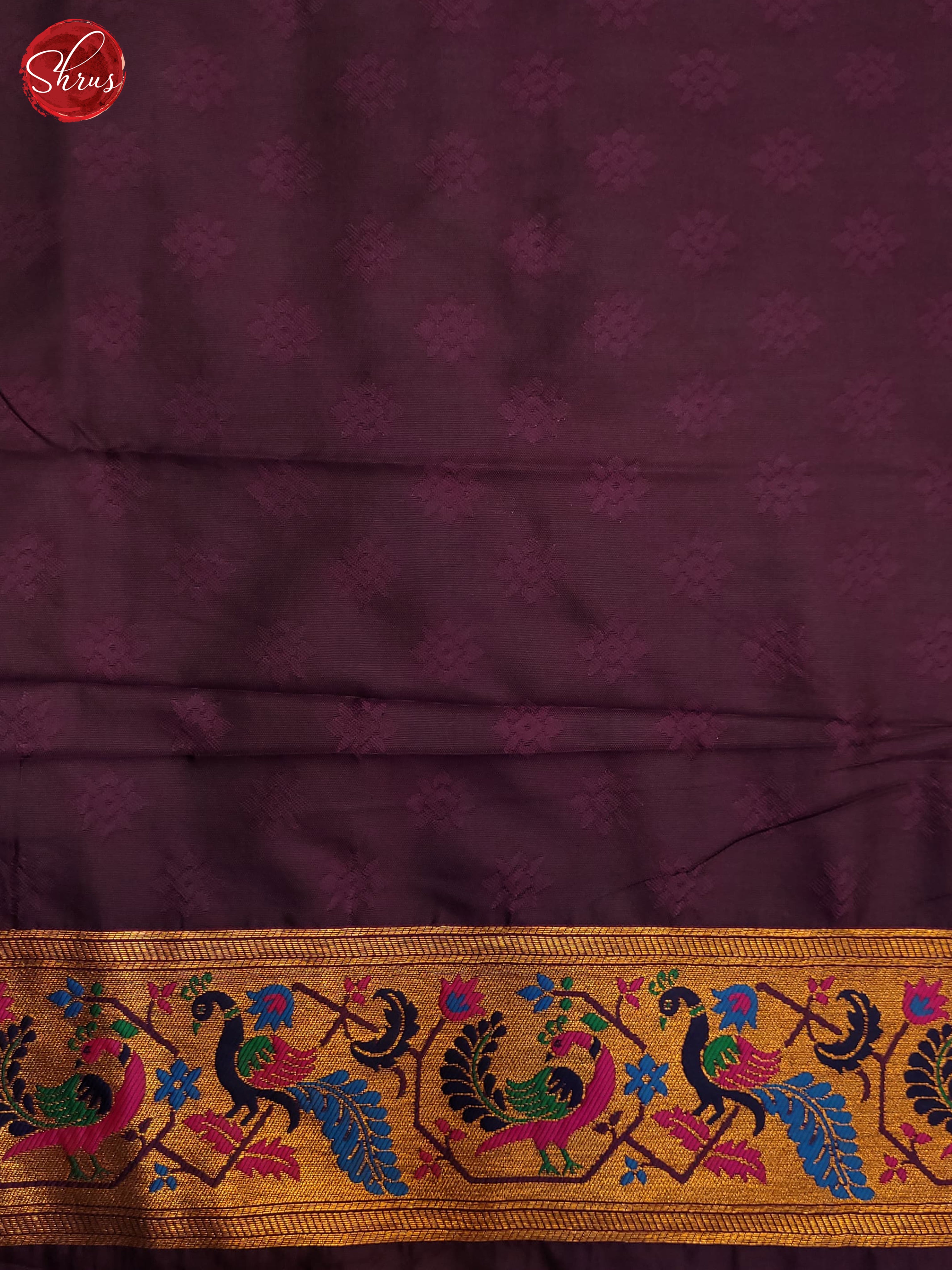 Wine(Single Tone) - Semi Kanchipuram Saree - Shop on ShrusEternity.com