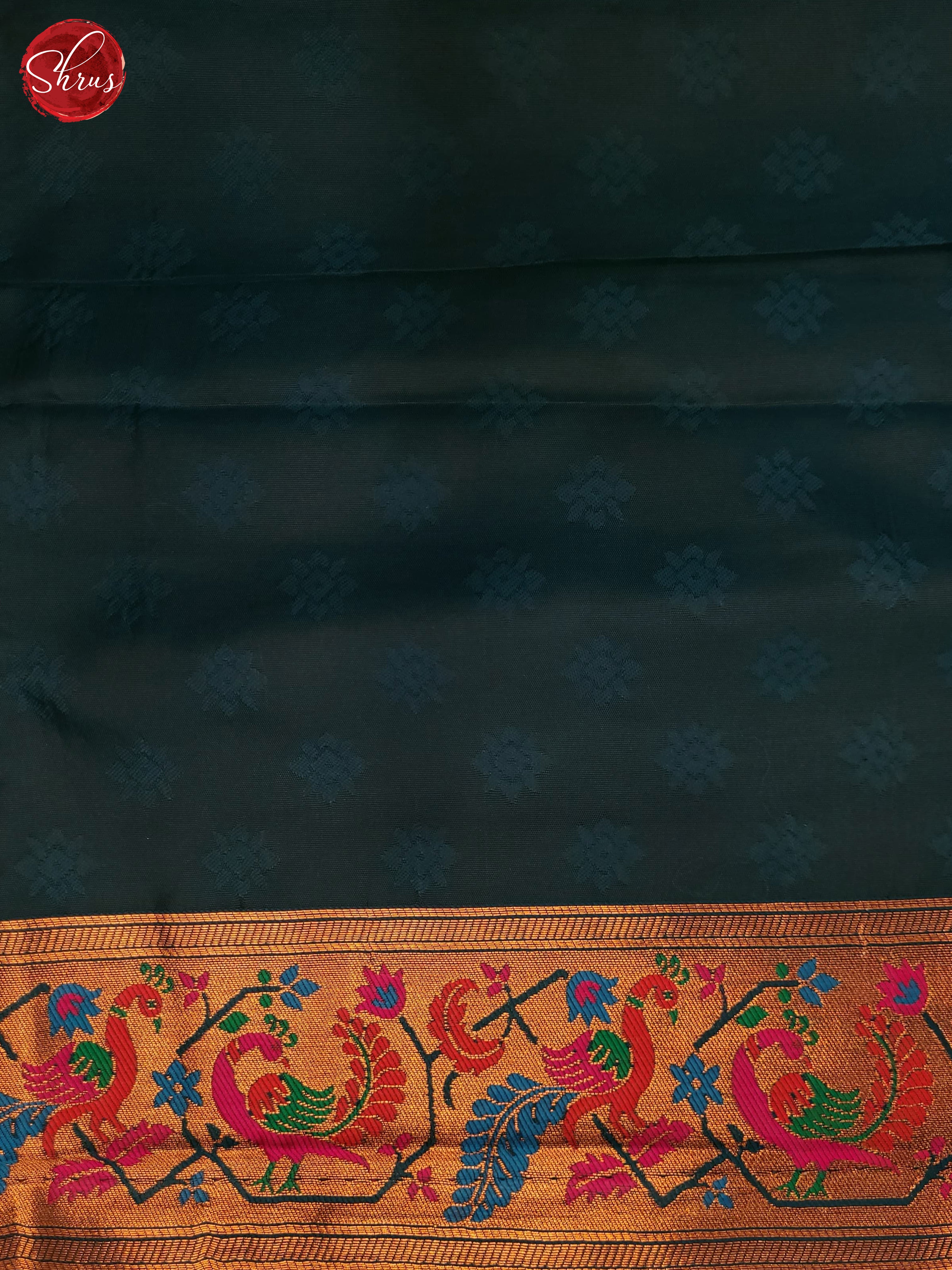 Peacock Blue (SIngle Tone)- Semi Kanchipuram Saree - Shop on ShrusEternity.com