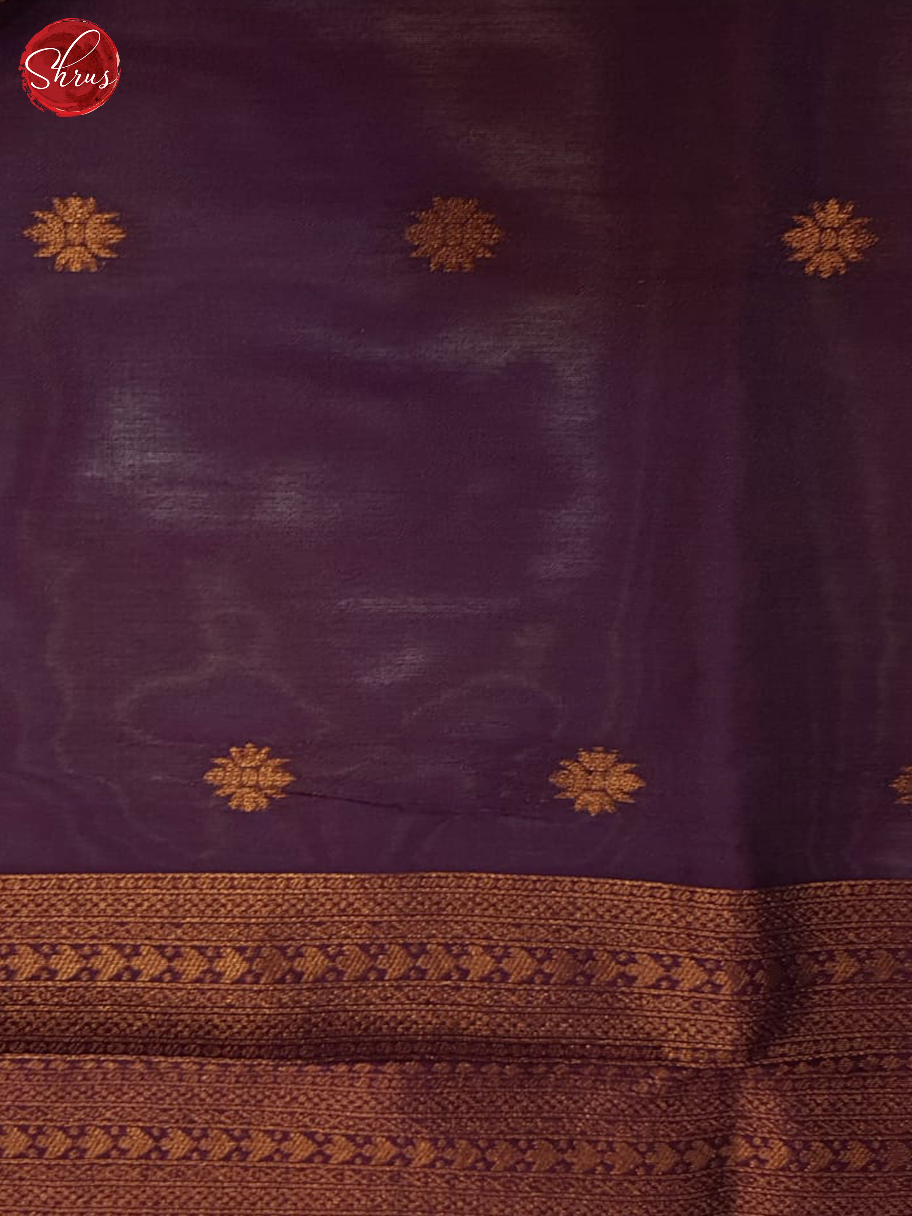 beige and purple - Semi Kanchipuram Saree - Shop on ShrusEternity.com