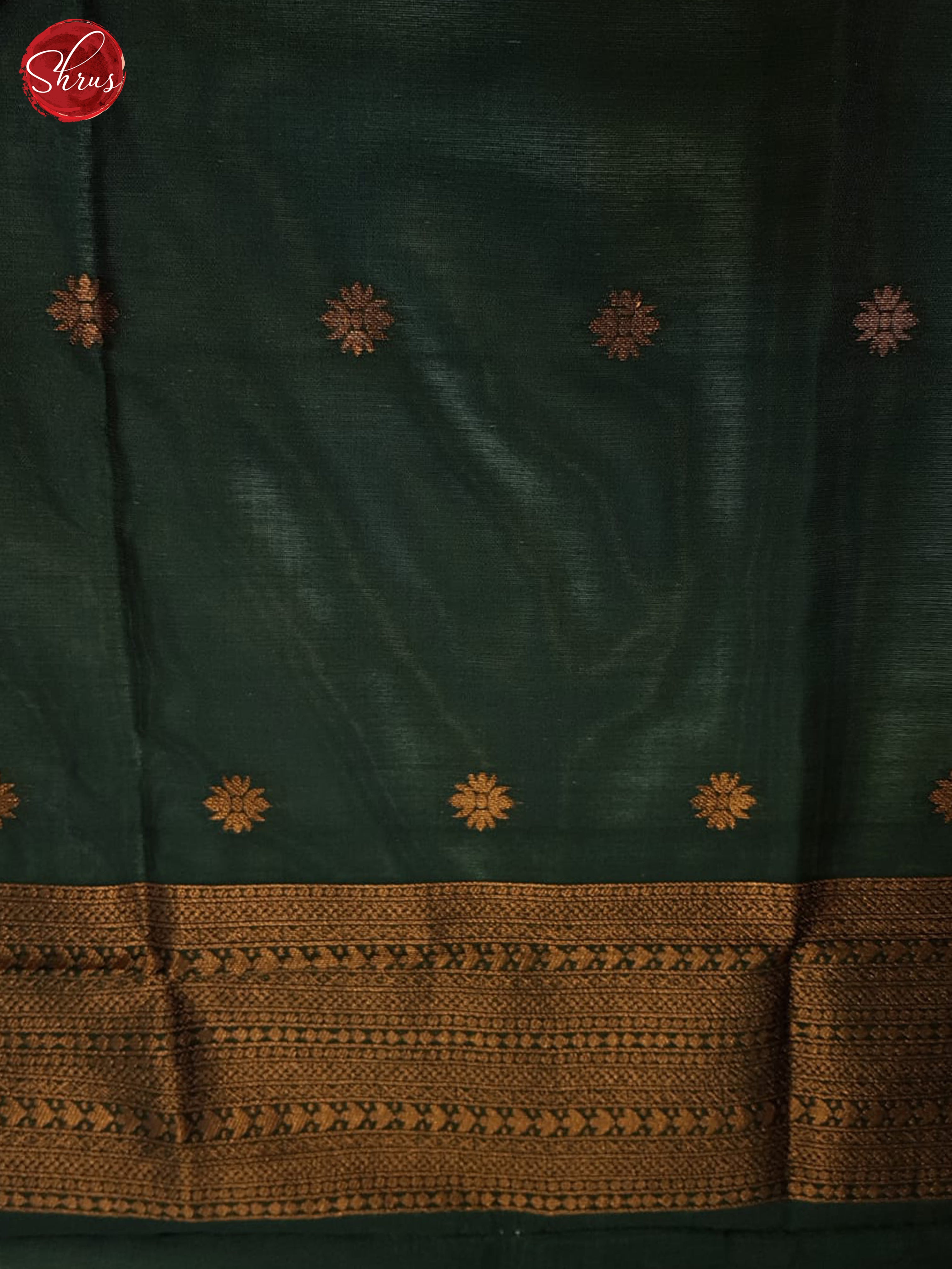 Grey & Green - Semi Kanchipuram Saree - Shop on ShrusEternity.com