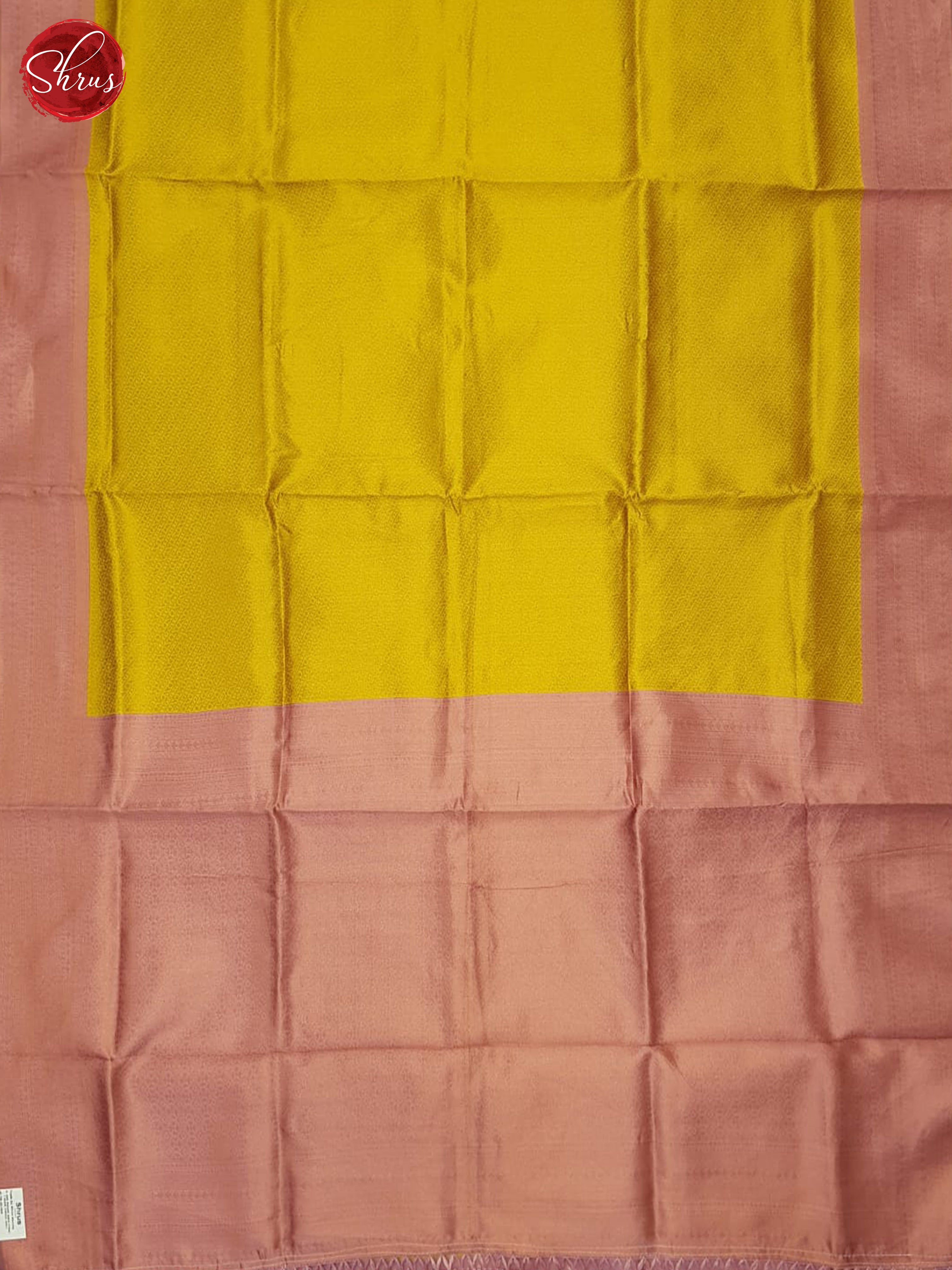 Mustard & Pink  - Semi Kanchipuram Saree - Shop on ShrusEternity.com