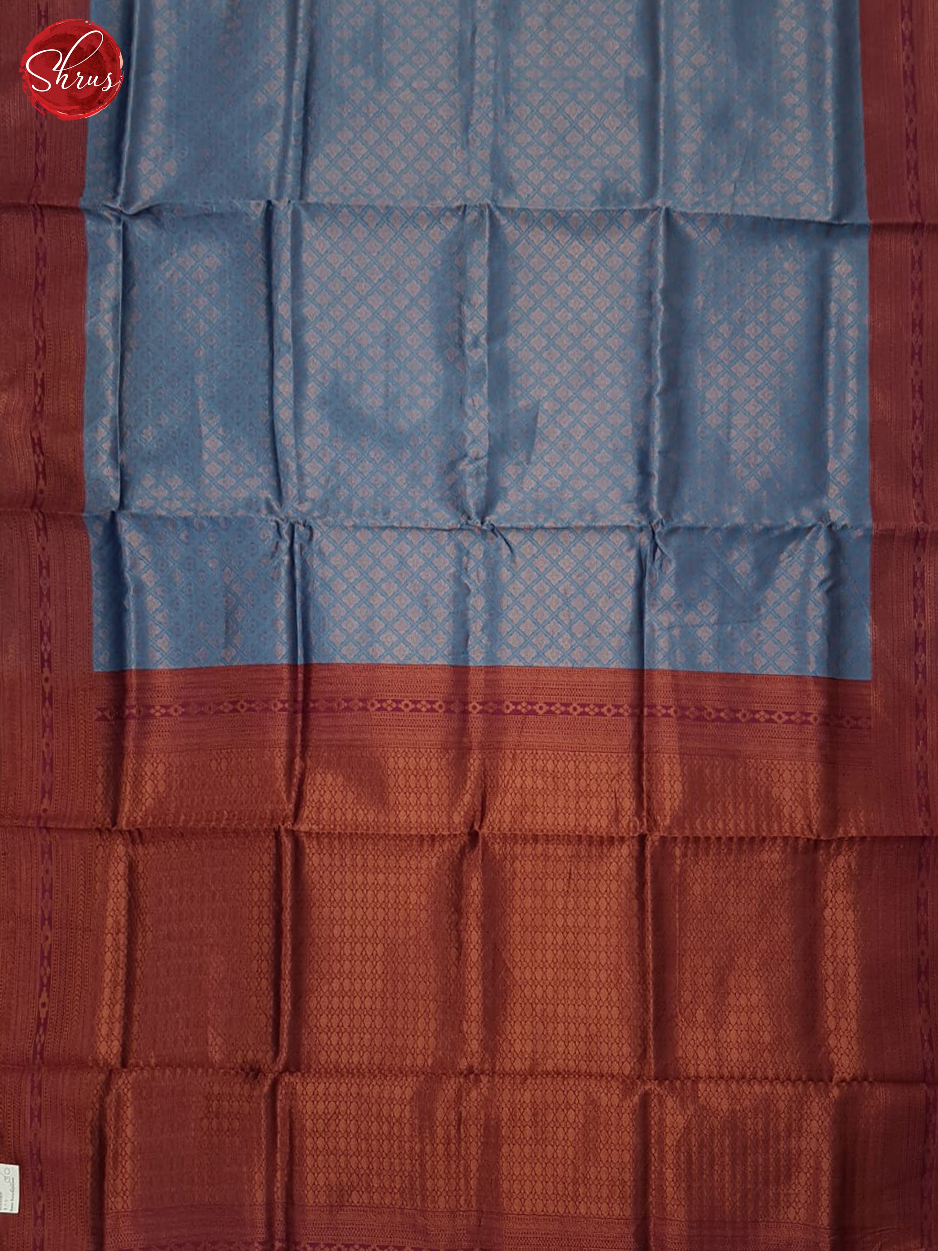 Blue & Maroon- Semi Kanchipuram Saree - Shop on ShrusEternity.com