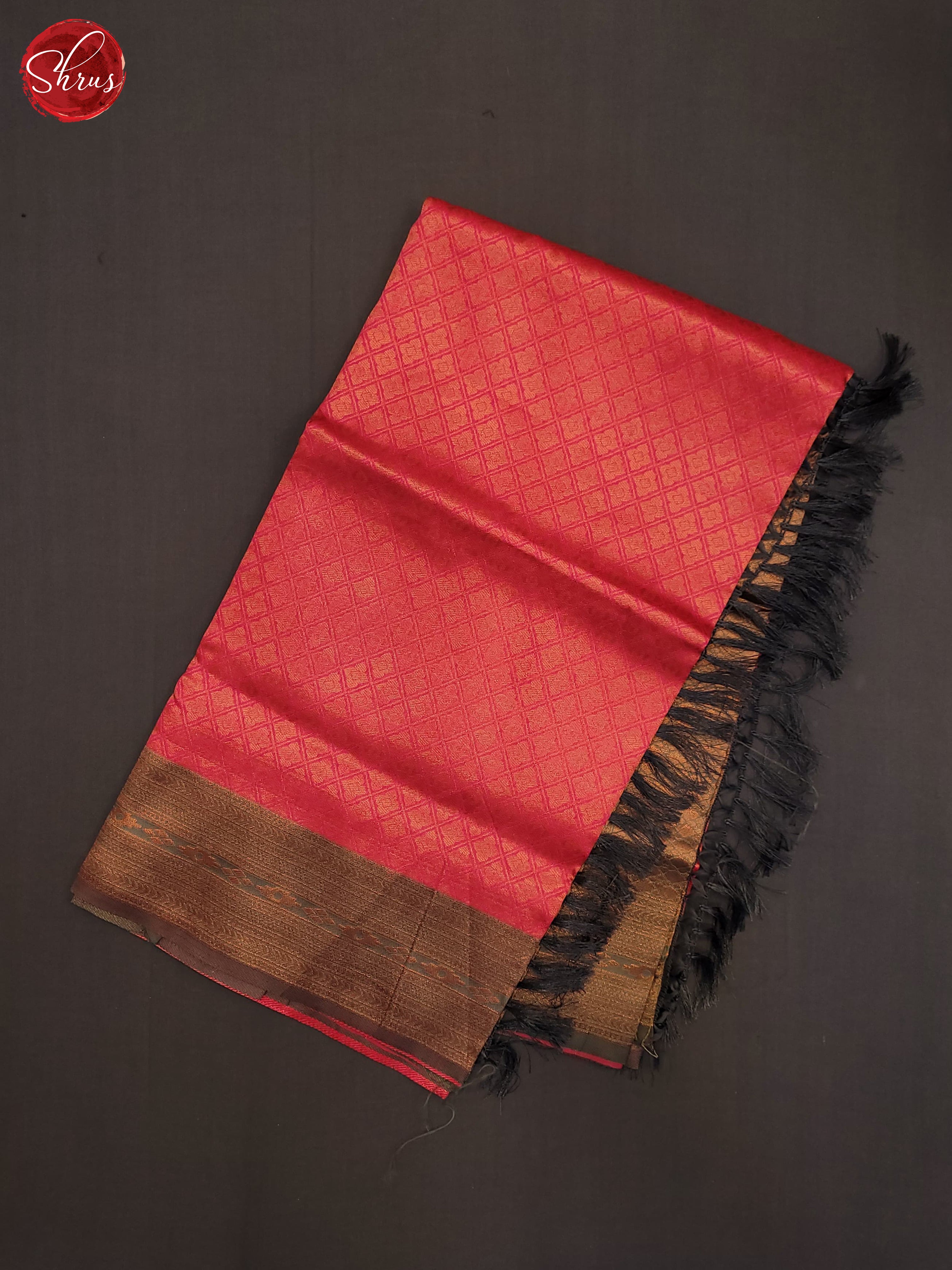 Pink & Grey - Semi Kanchipuram Saree - Shop on ShrusEternity.com