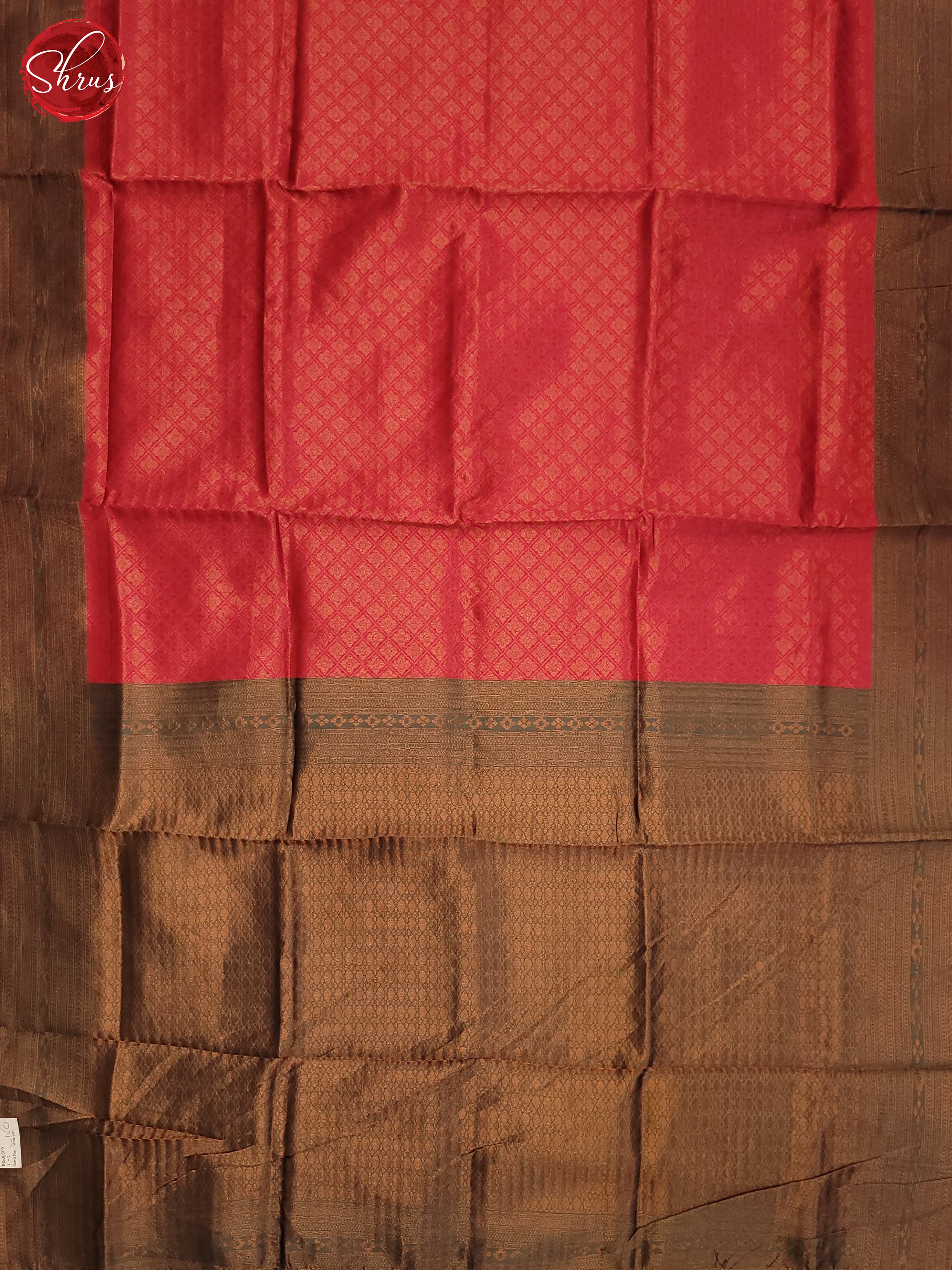 Pink & Grey - Semi Kanchipuram Saree - Shop on ShrusEternity.com