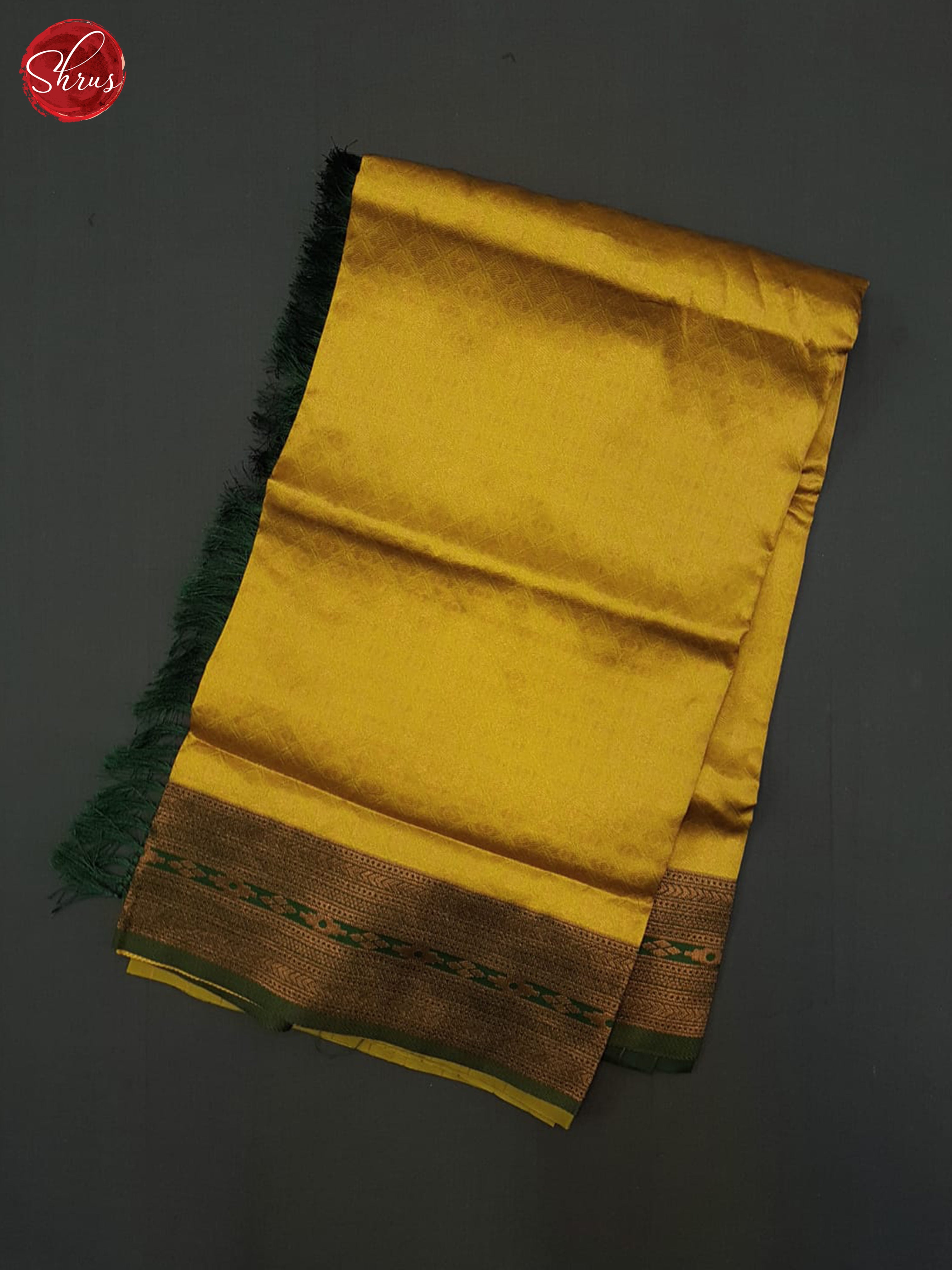 Mustard & Green - Semi Kanchipuram Saree - Shop on ShrusEternity.com