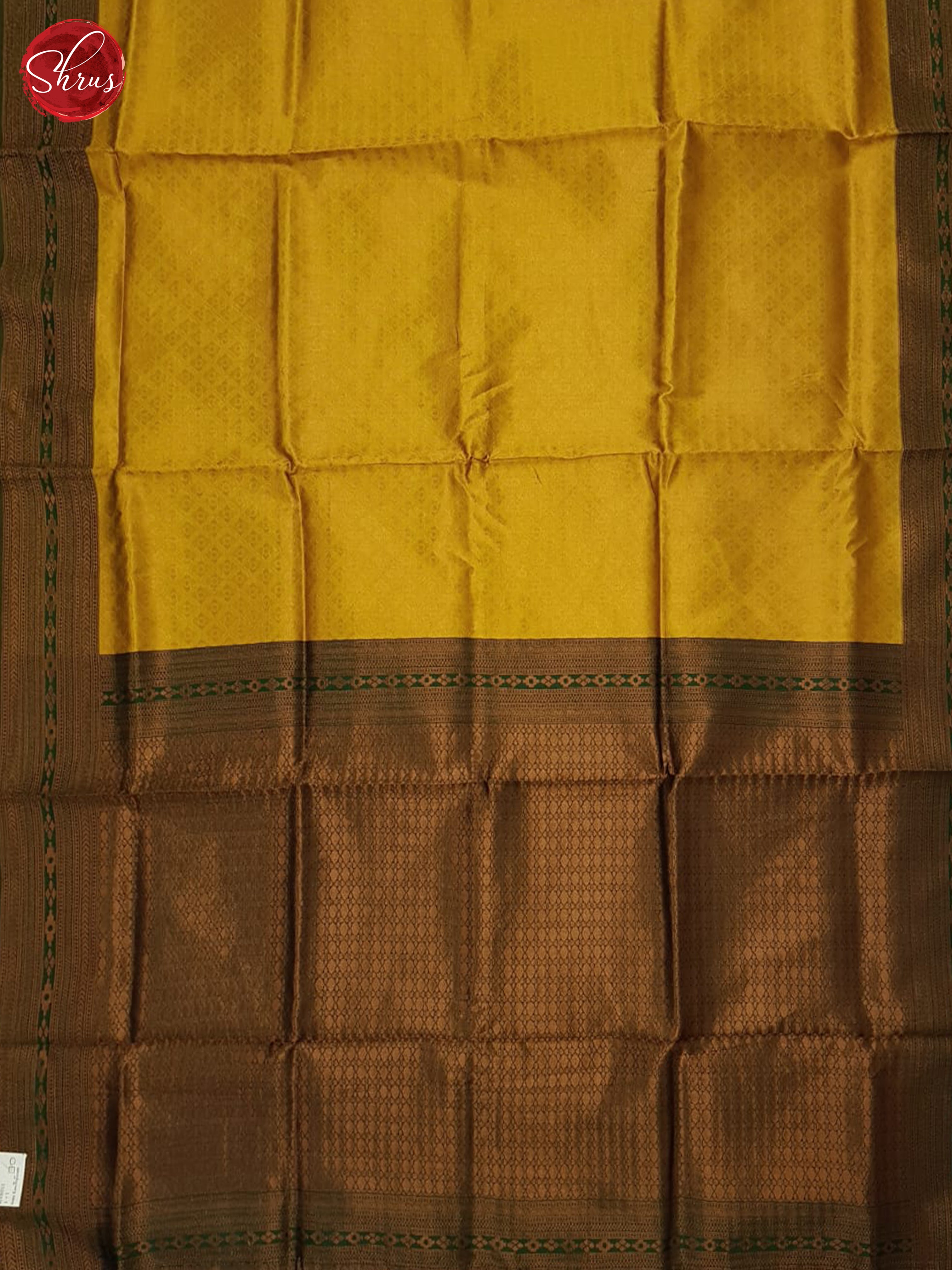 Mustard & Green - Semi Kanchipuram Saree - Shop on ShrusEternity.com