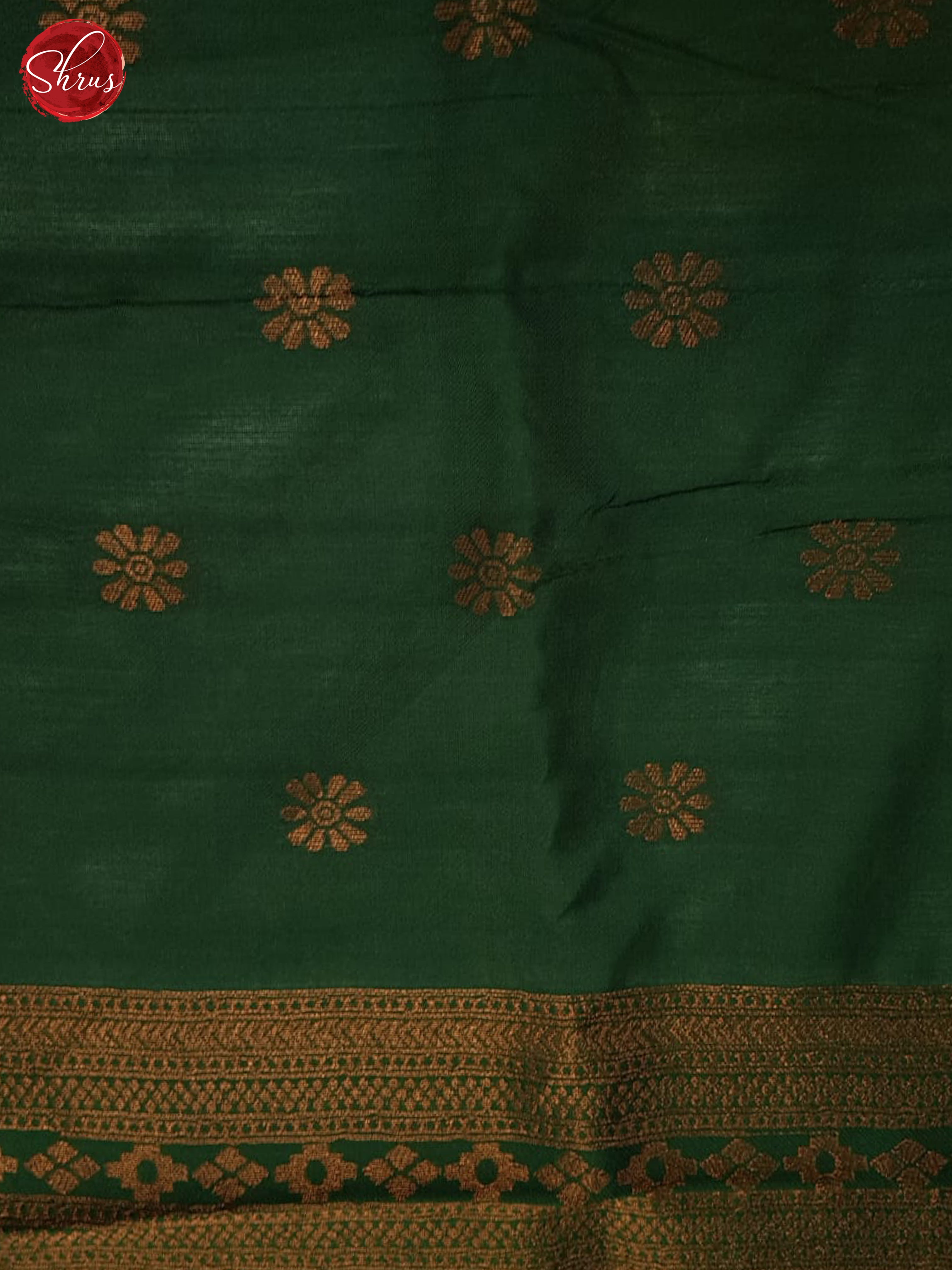 Mustard & Green - Semi Kanchipuram Saree - Shop on ShrusEternity.com