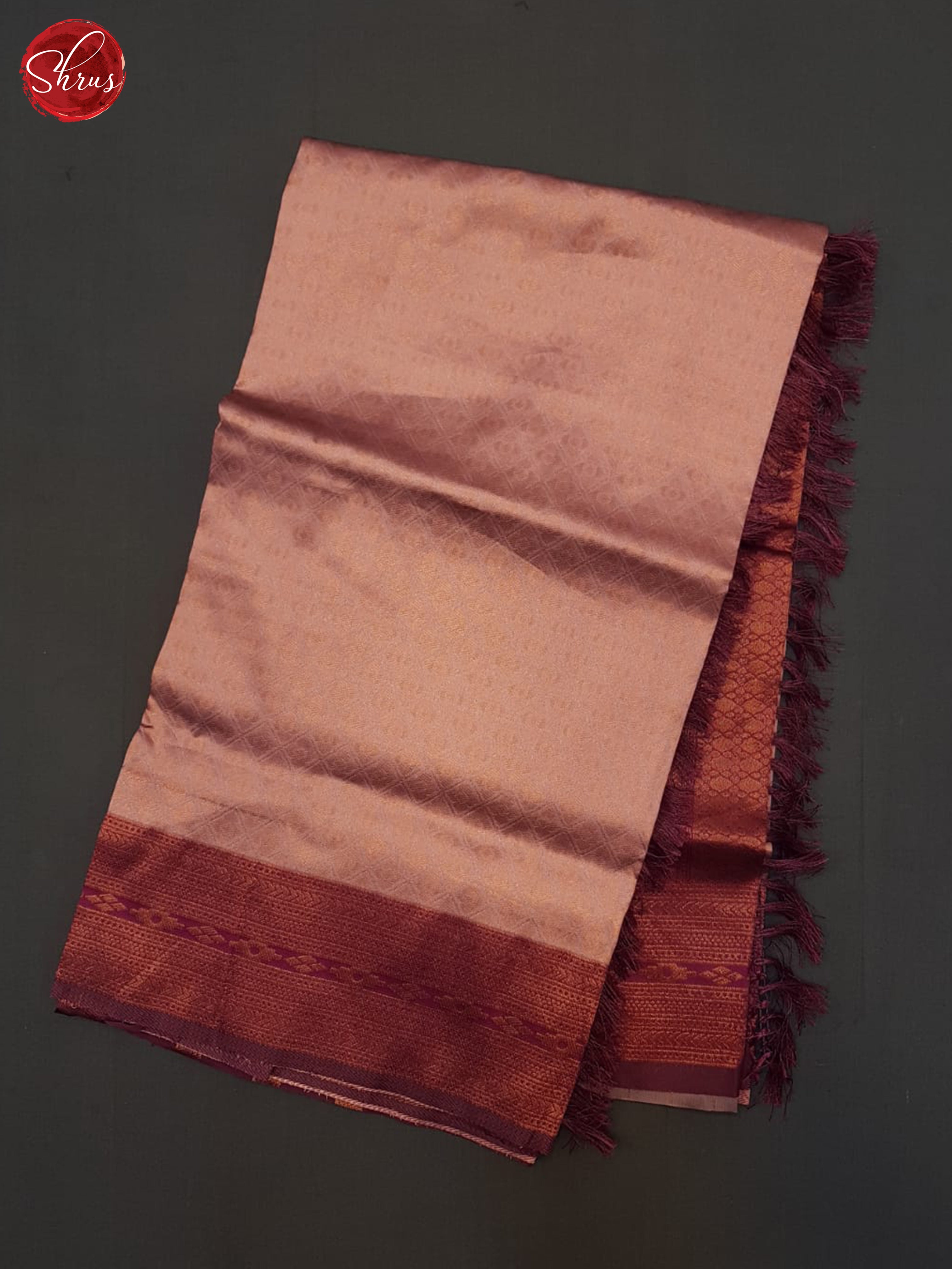 Onion Pink & Maroon - Semi Kanchipuram Saree - Shop on ShrusEternity.com