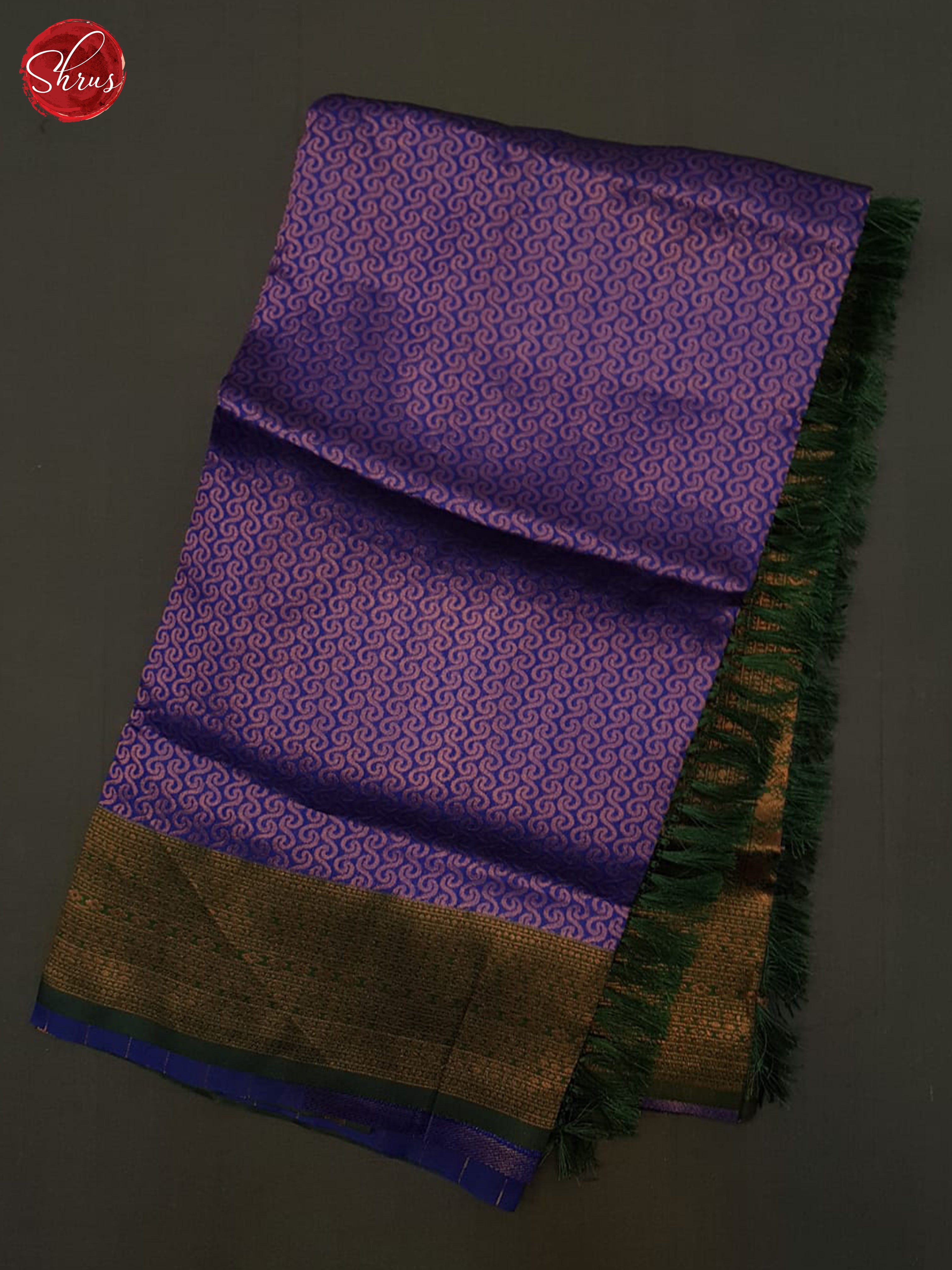 Blue & Green - Semi Kanchipuram Saree - Shop on ShrusEternity.com