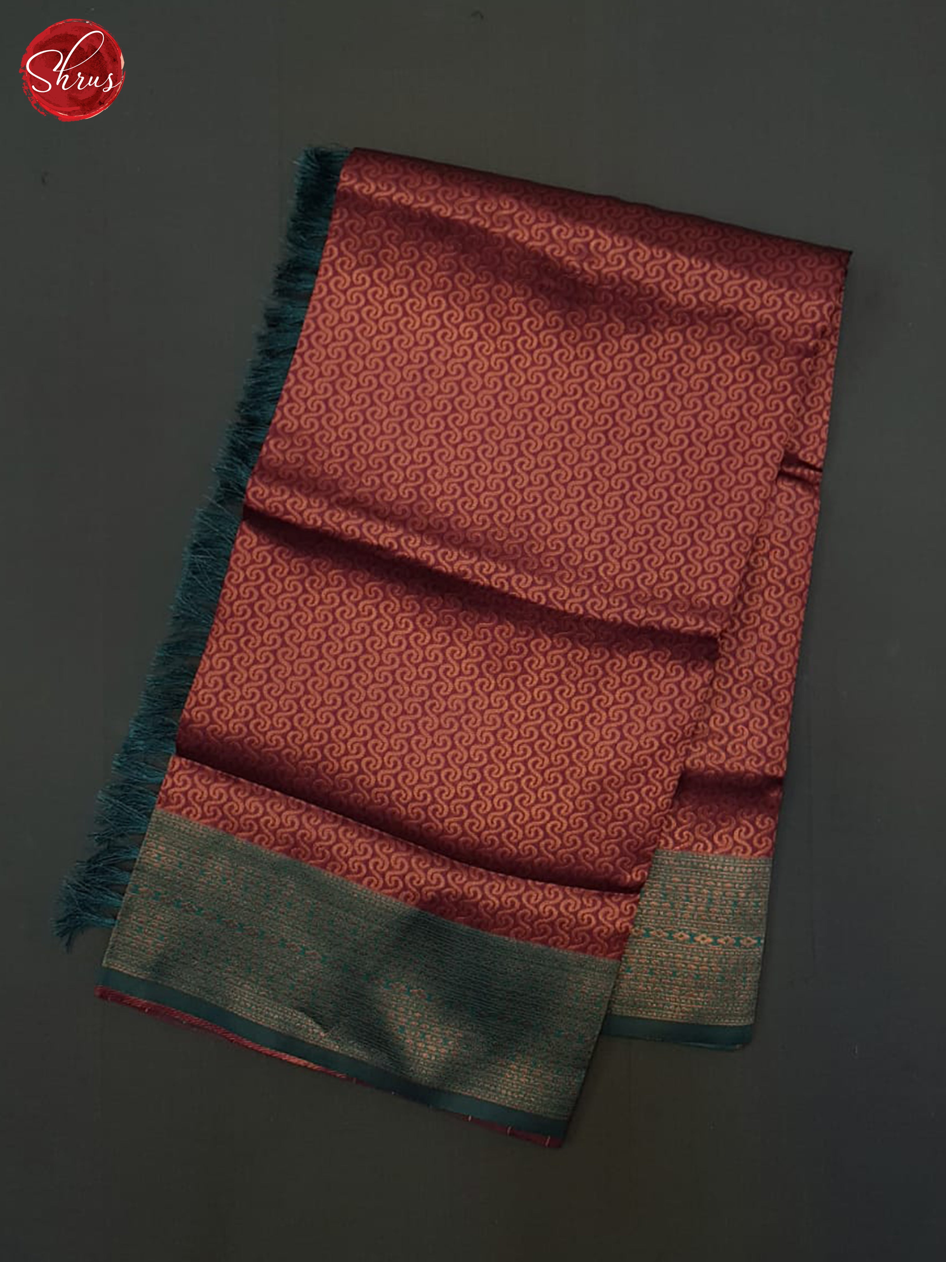 Maroon & Green- Semi Kanchipuram Saree - Shop on ShrusEternity.com