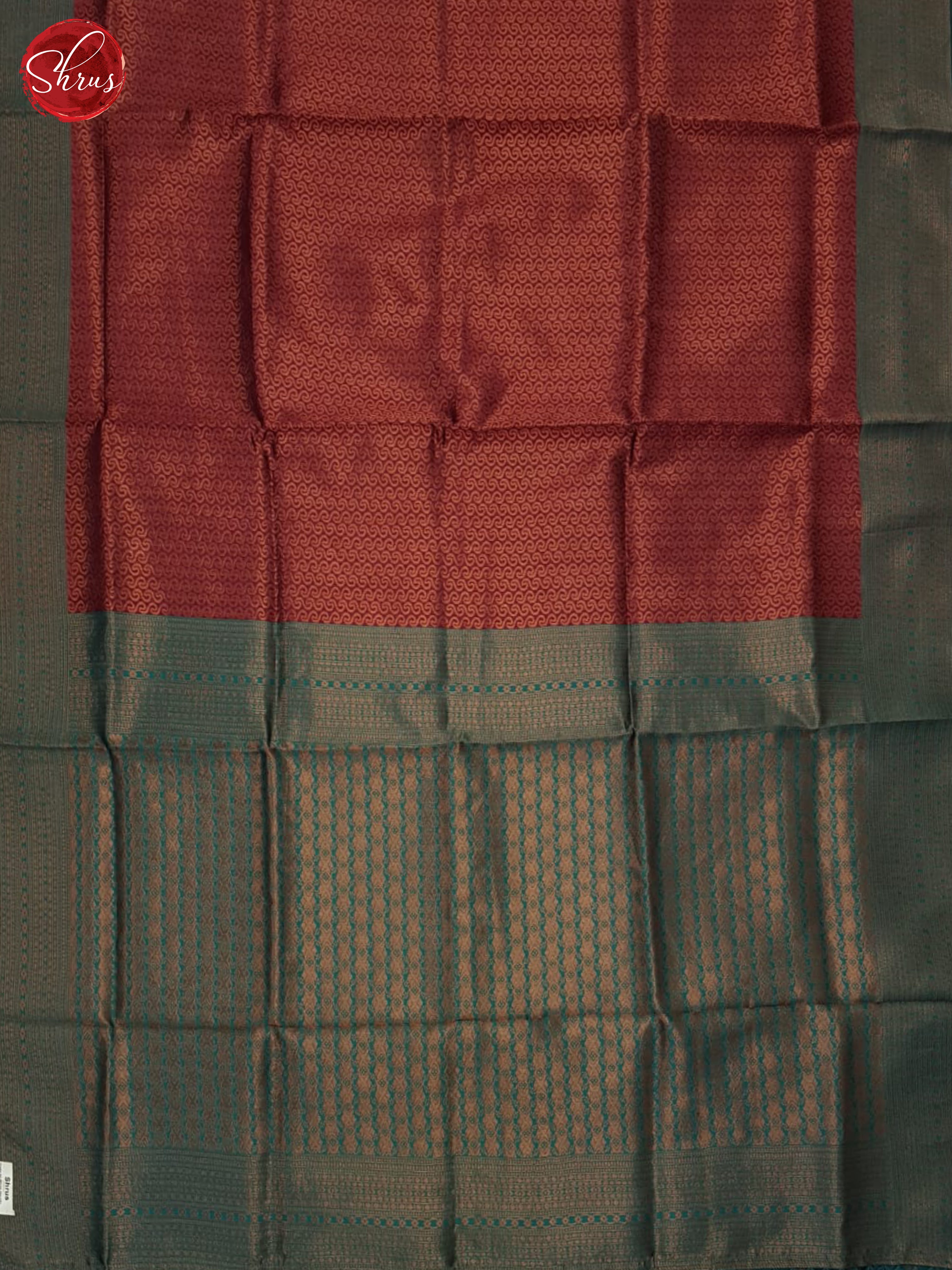 Maroon & Green- Semi Kanchipuram Saree - Shop on ShrusEternity.com