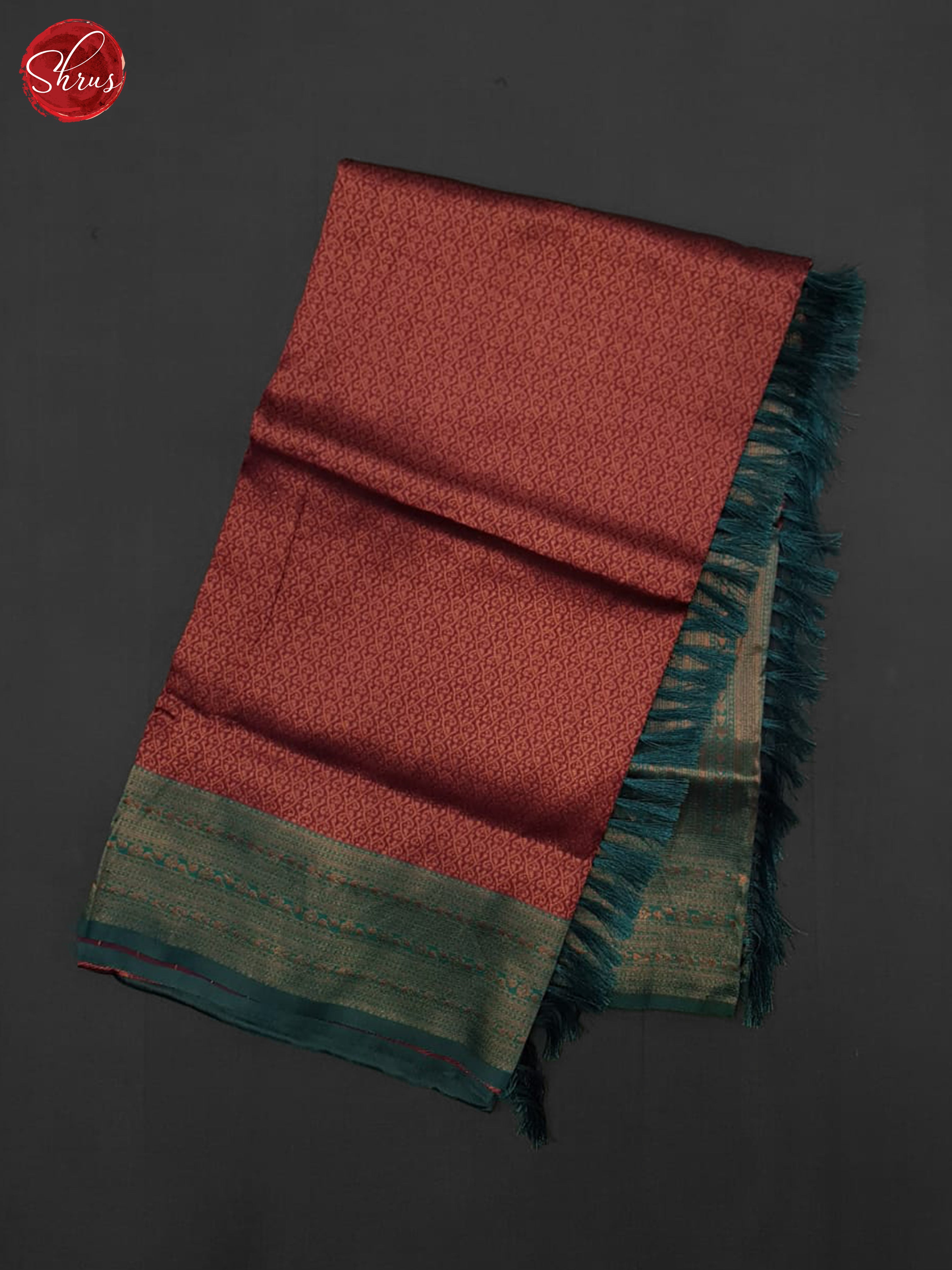 Maroon & Peacock Neck - Semi Kanchipuram Saree - Shop on ShrusEternity.com