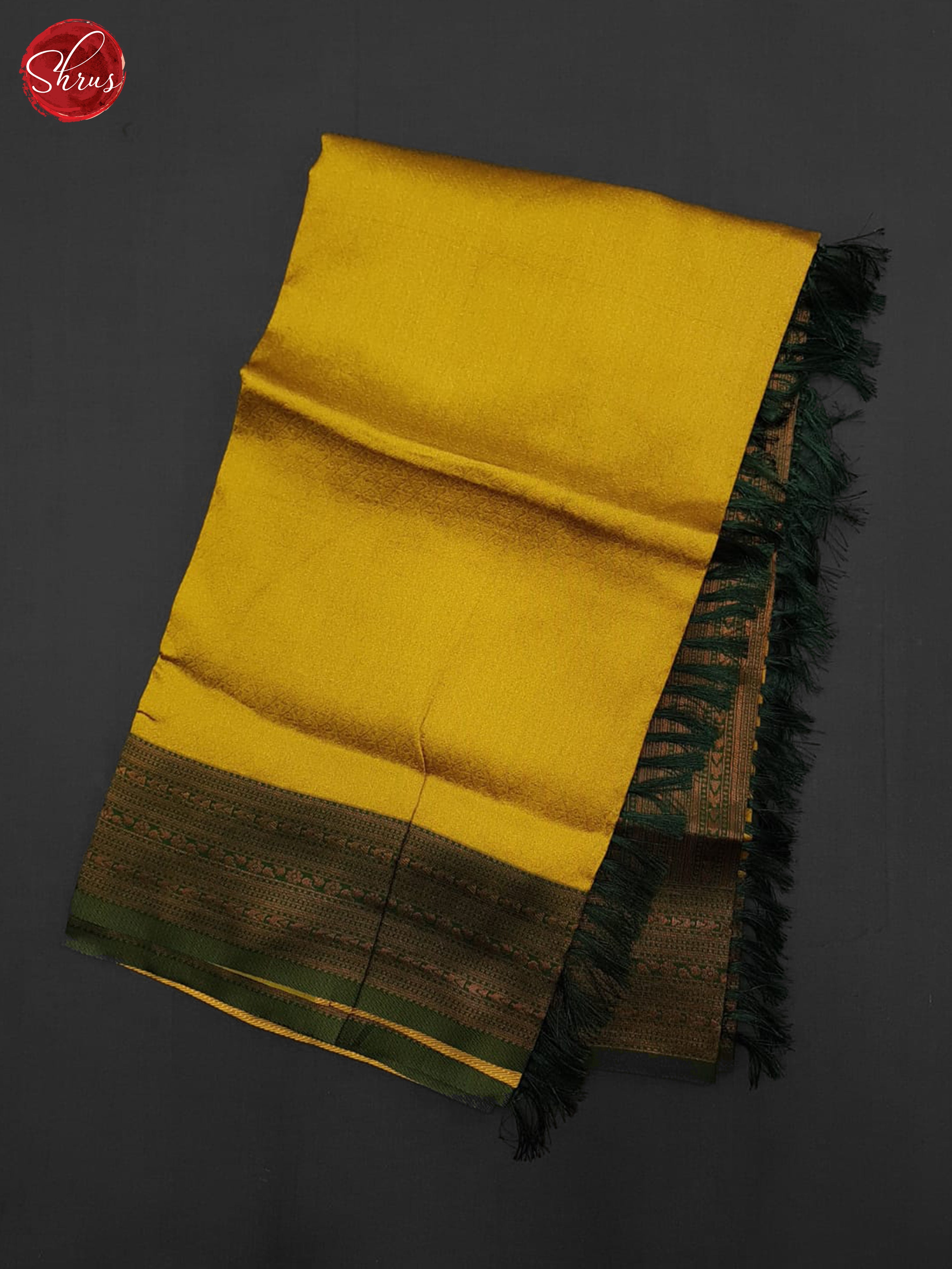 Mustard & Green - Semi Kanchipuram Saree - Shop on ShrusEternity.com