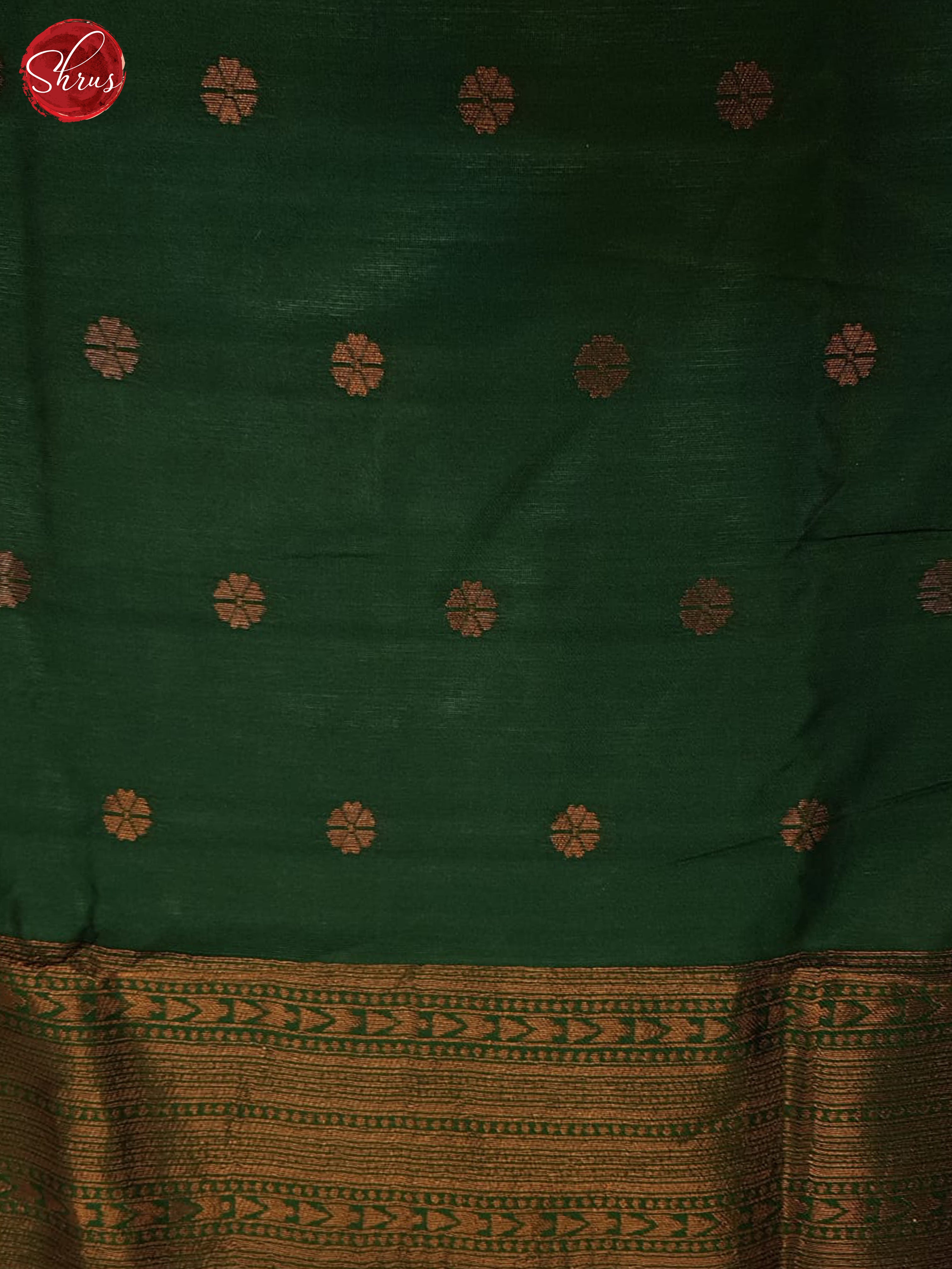 Mustard & Green - Semi Kanchipuram Saree - Shop on ShrusEternity.com