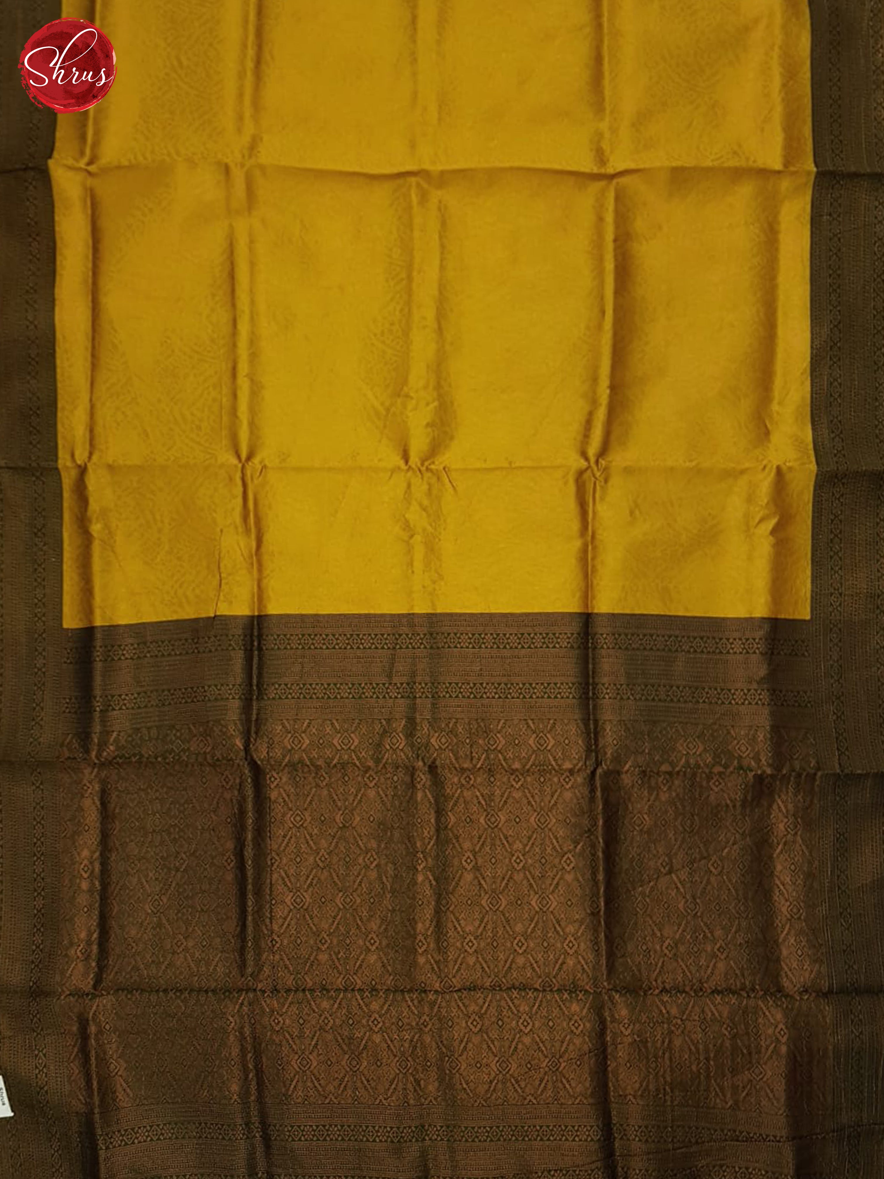 Mustard & Green - Semi Kanchipuram Saree - Shop on ShrusEternity.com