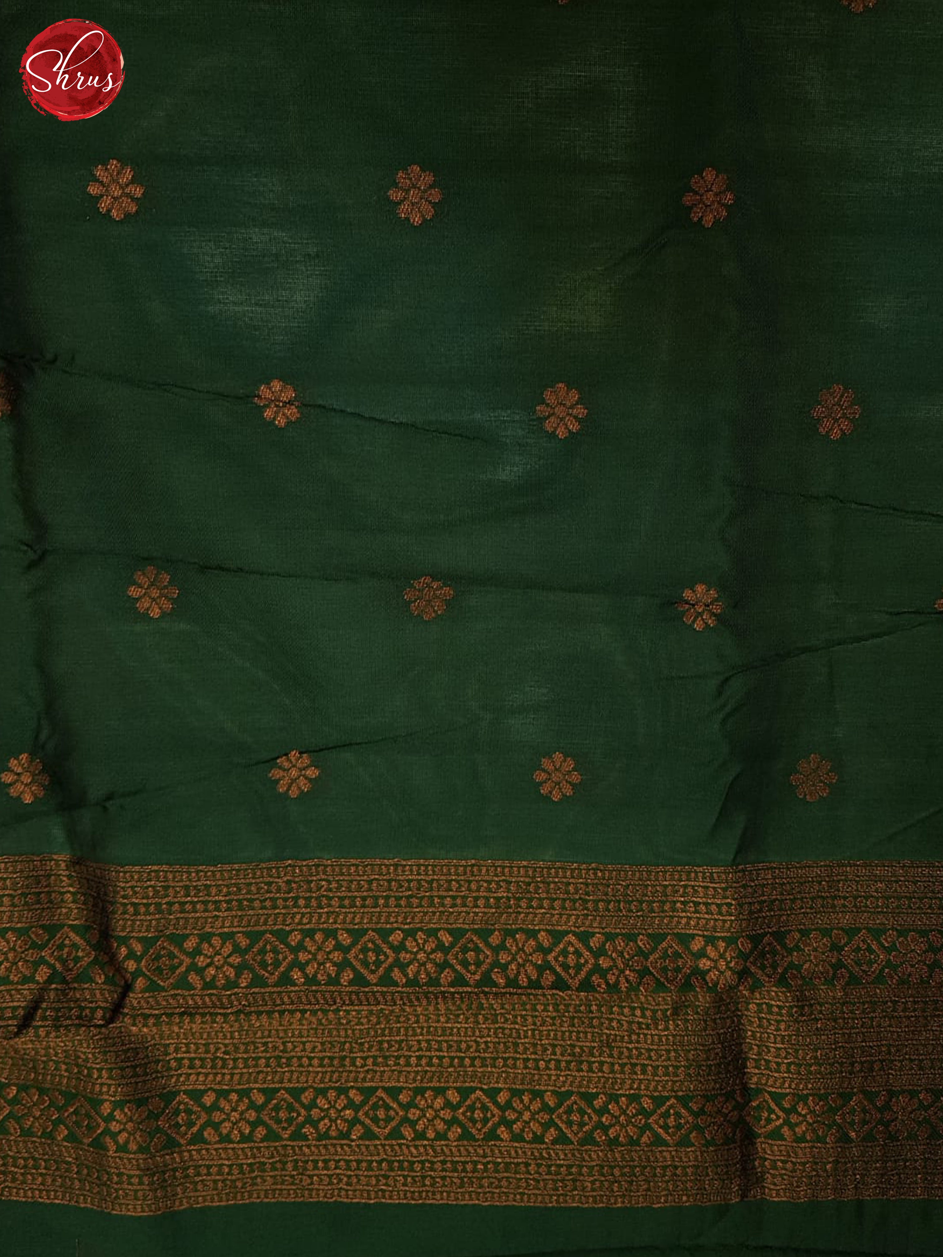 Mustard & Green - Semi Kanchipuram Saree - Shop on ShrusEternity.com