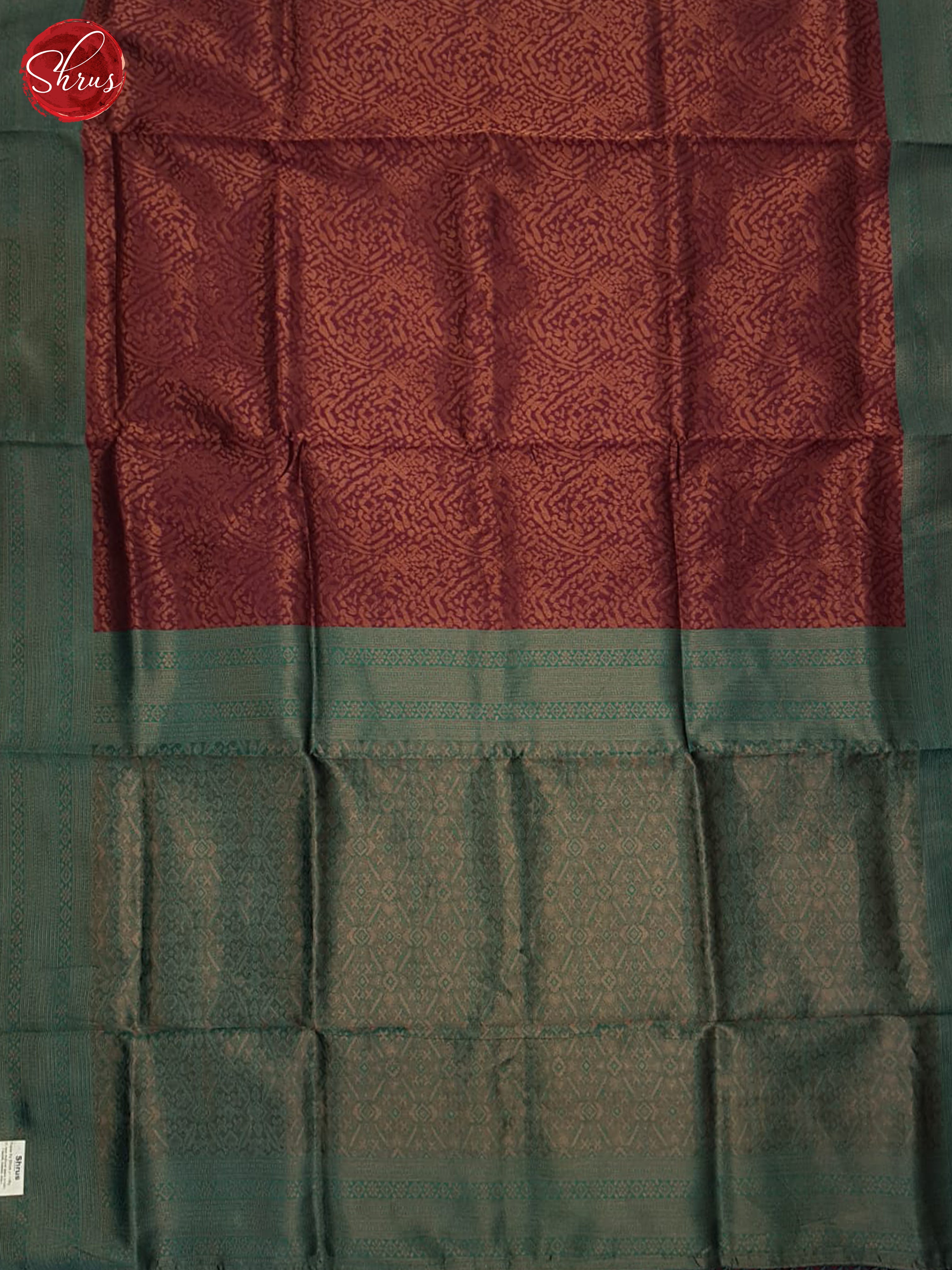 Maroon & Green - Semi Kanchipuram Saree - Shop on ShrusEternity.com