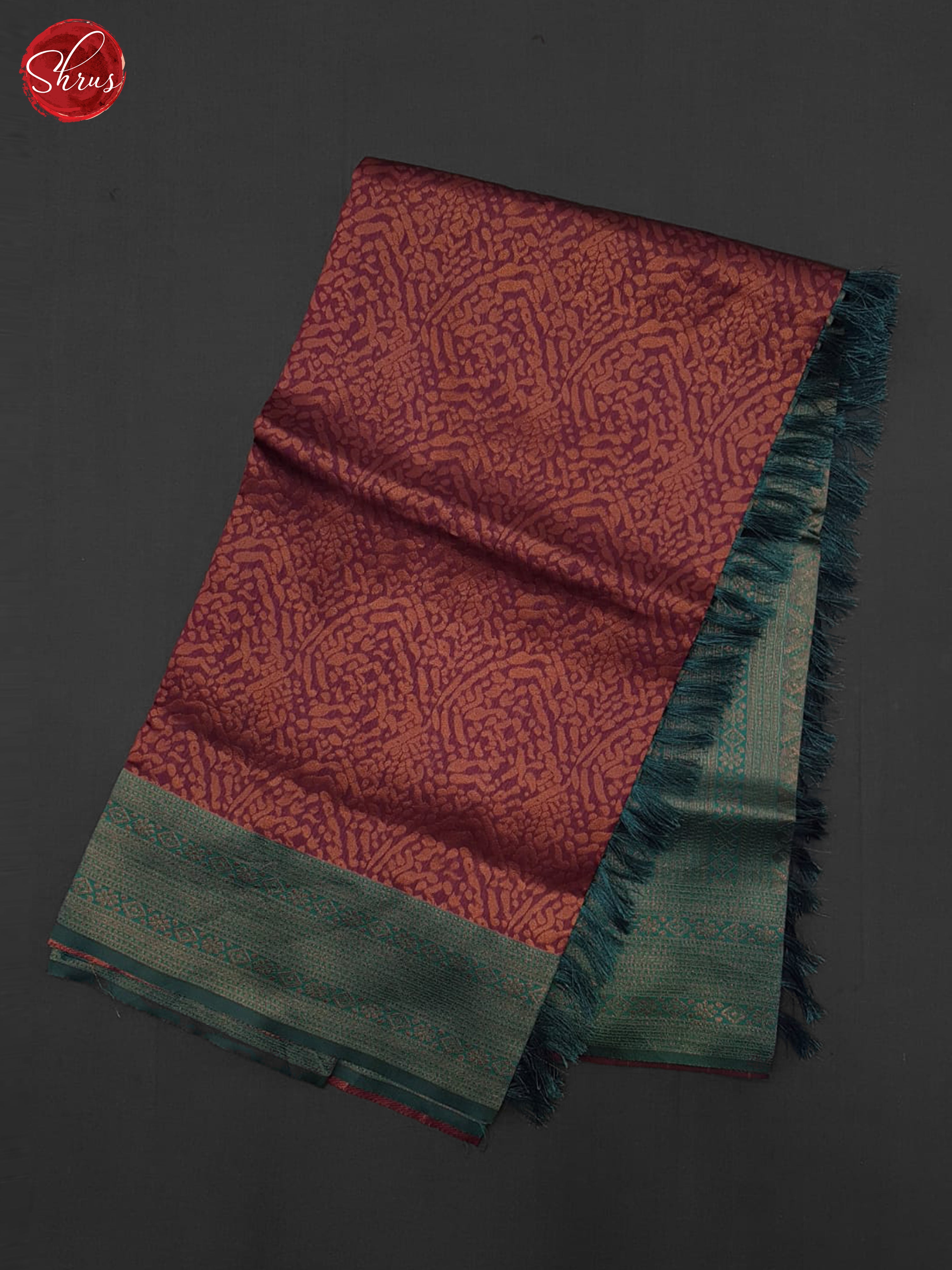 Maroon & Green - Semi Kanchipuram Saree - Shop on ShrusEternity.com