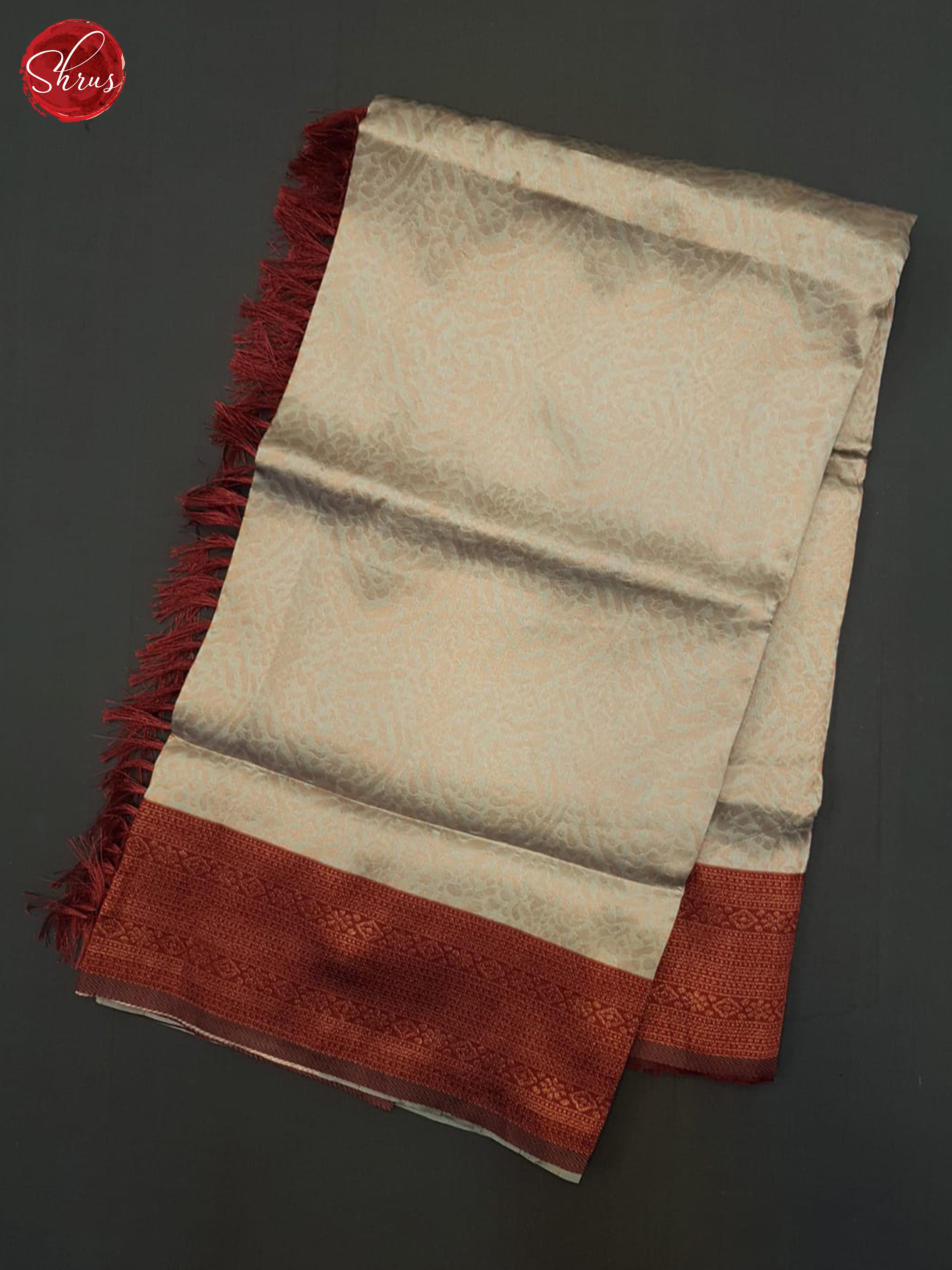 Grey & Maroon - Semi Kanchipuram Saree - Shop on ShrusEternity.com