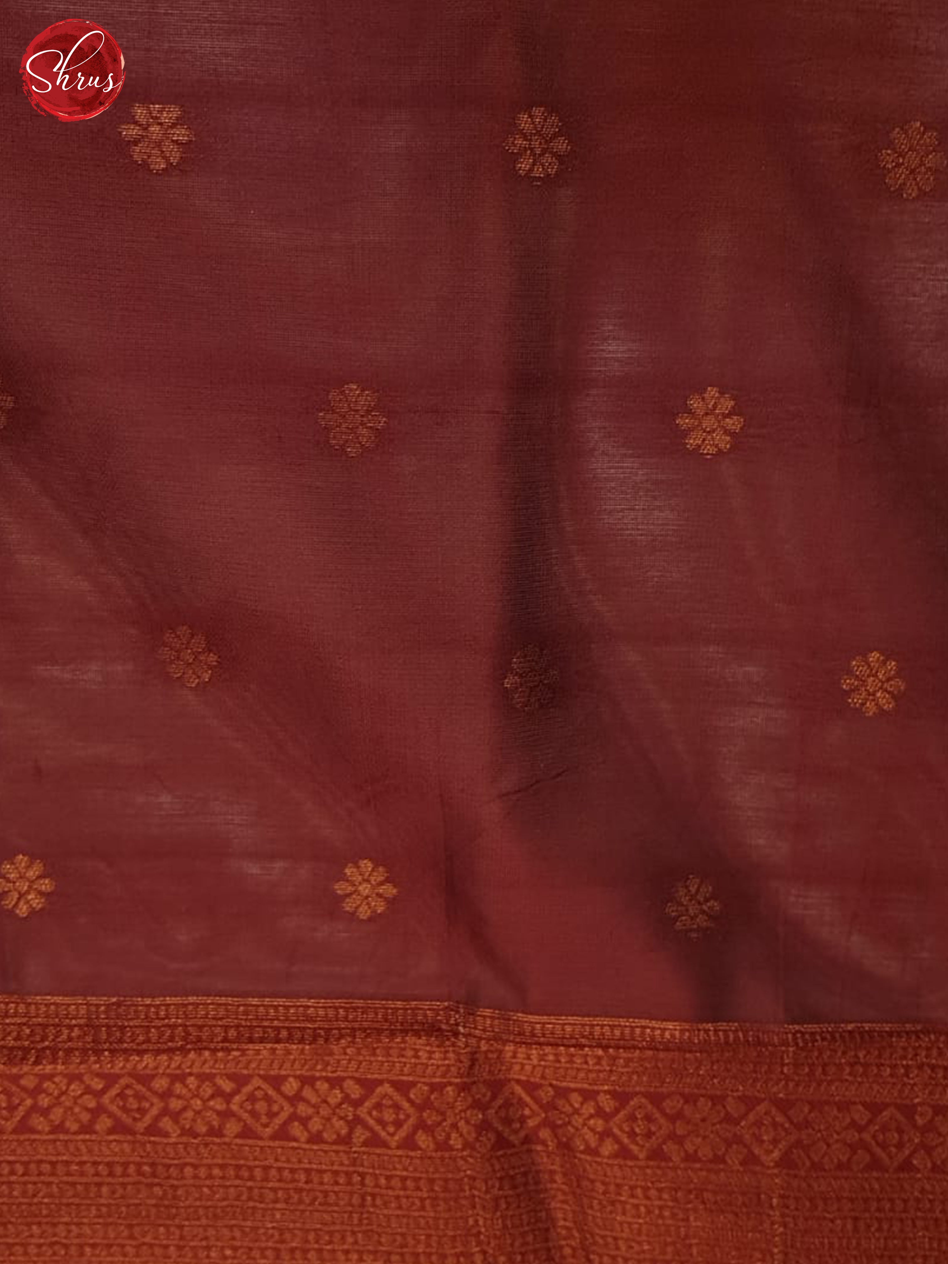 Grey & Maroon - Semi Kanchipuram Saree - Shop on ShrusEternity.com