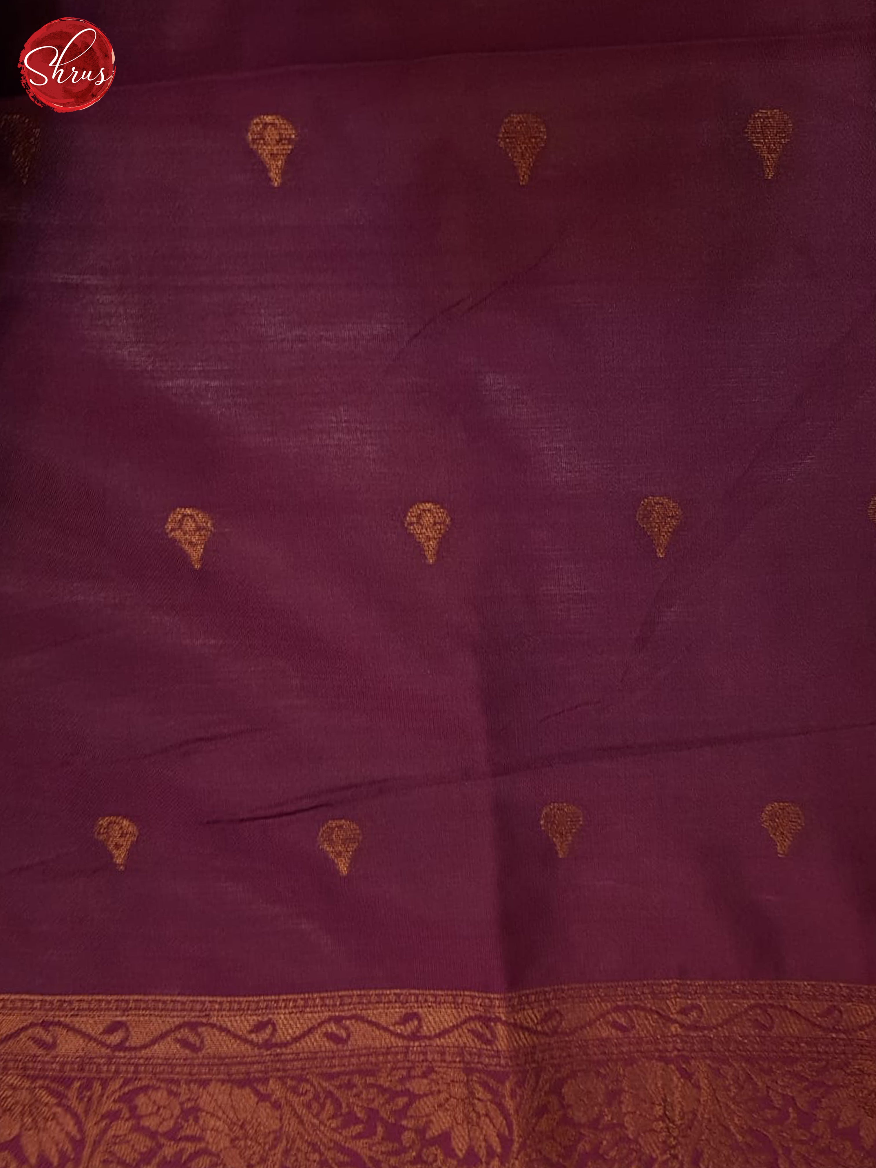 Blue & Maroon - Semi Kanchipuram Saree - Shop on ShrusEternity.com