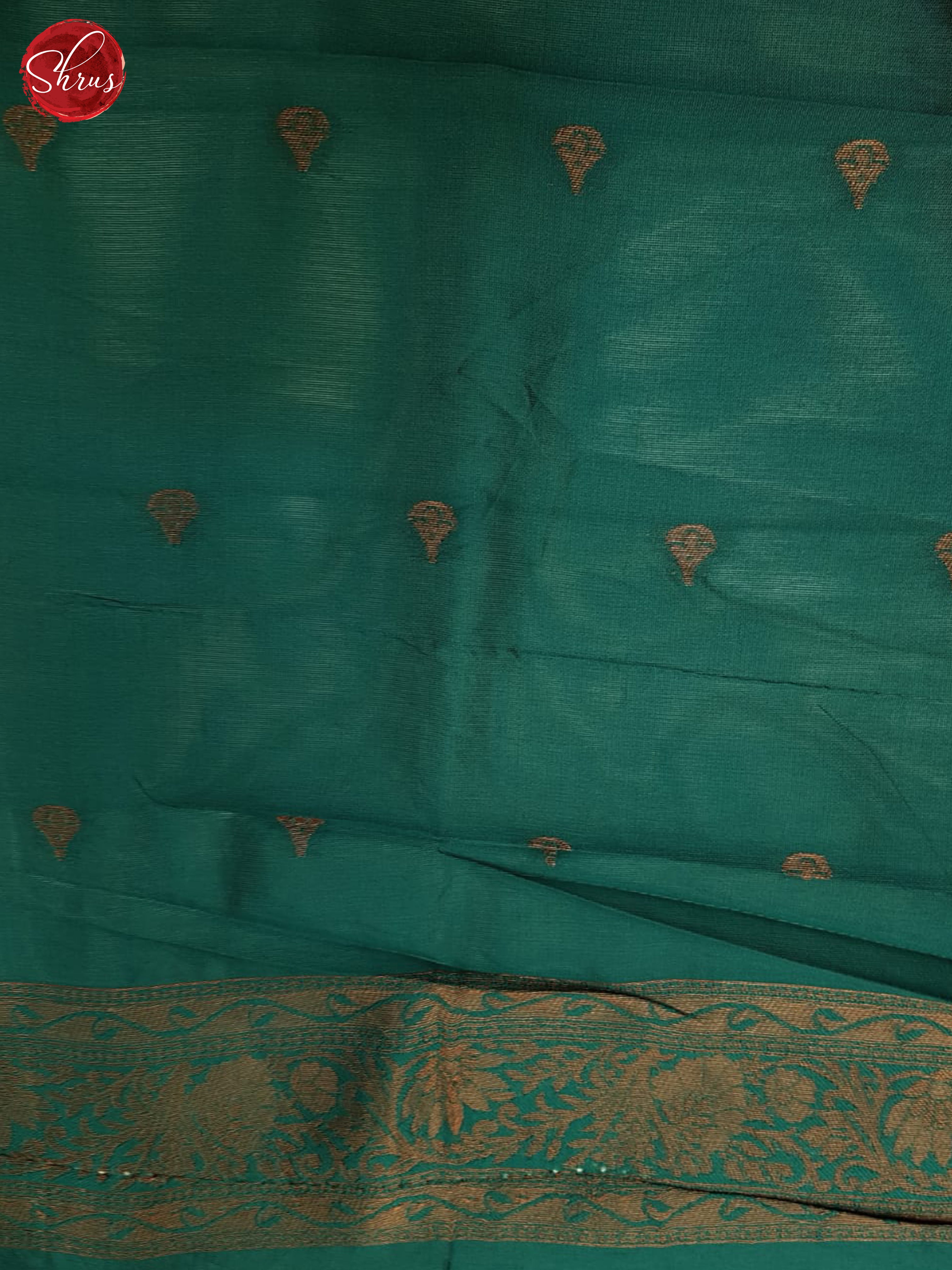 Wine & Green- Semi Kanchipuram Saree - Shop on ShrusEternity.com