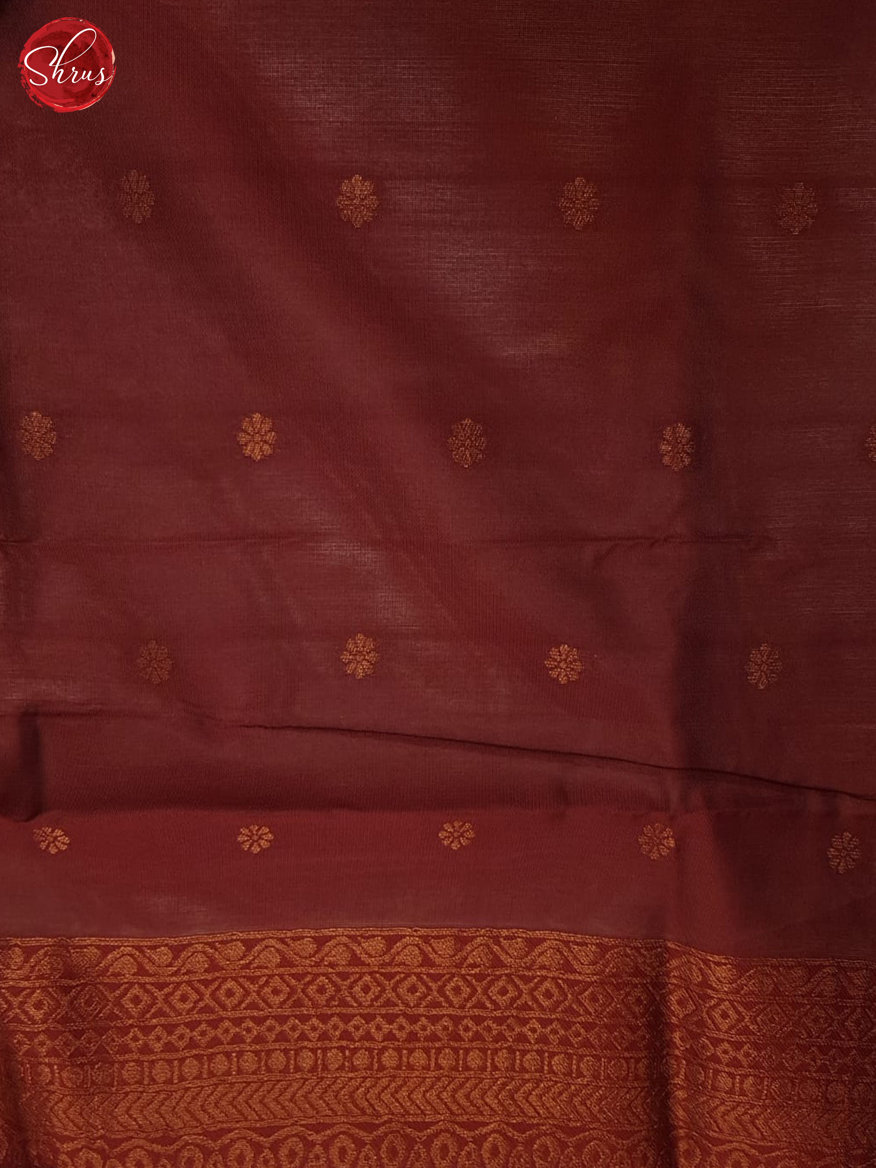 Grey & Maroon - Semi Kanchipuram Saree - Shop on ShrusEternity.com