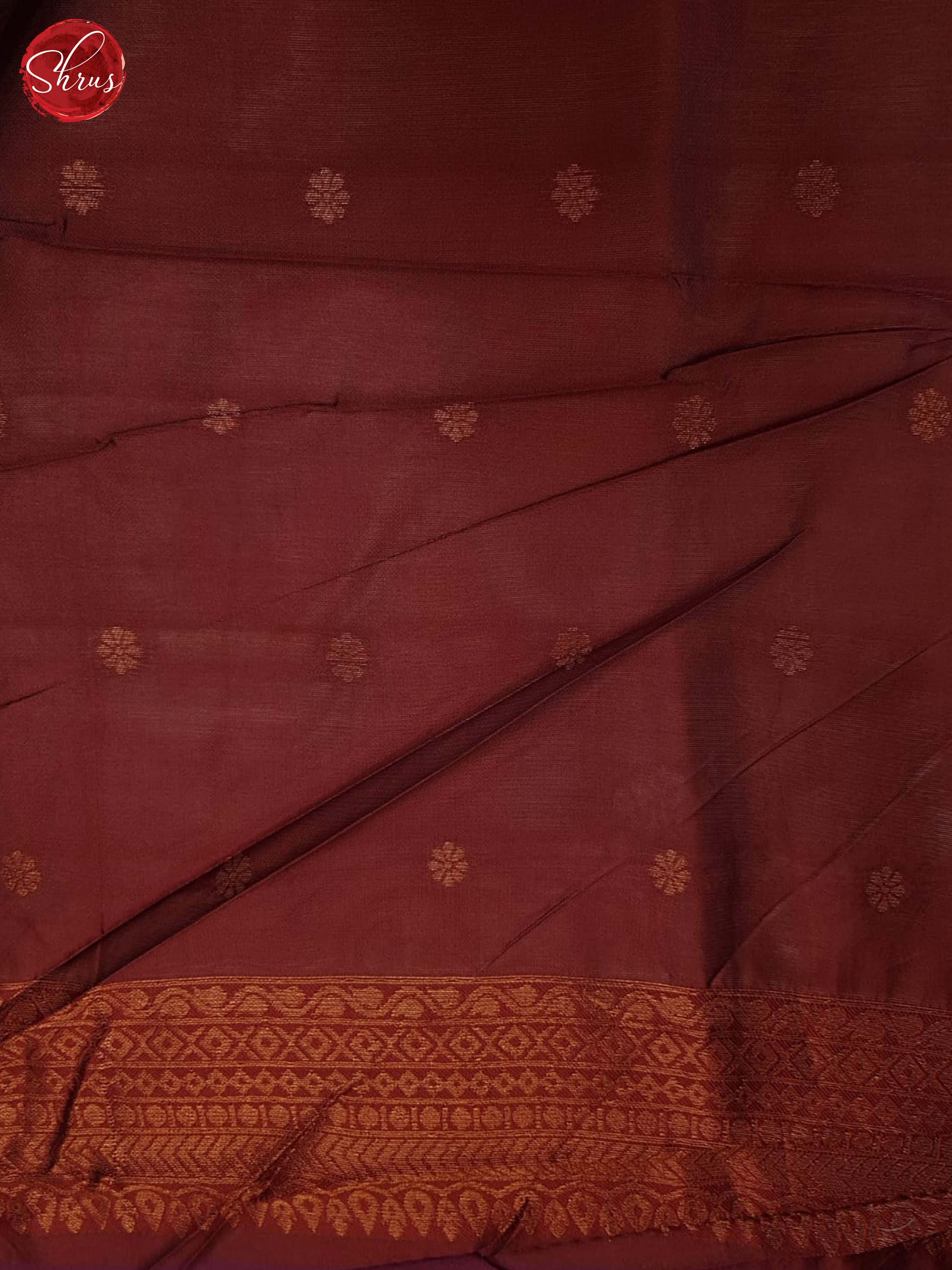 Green & Arakku Maroon- Semi Kanchipuram Saree - Shop on ShrusEternity.com