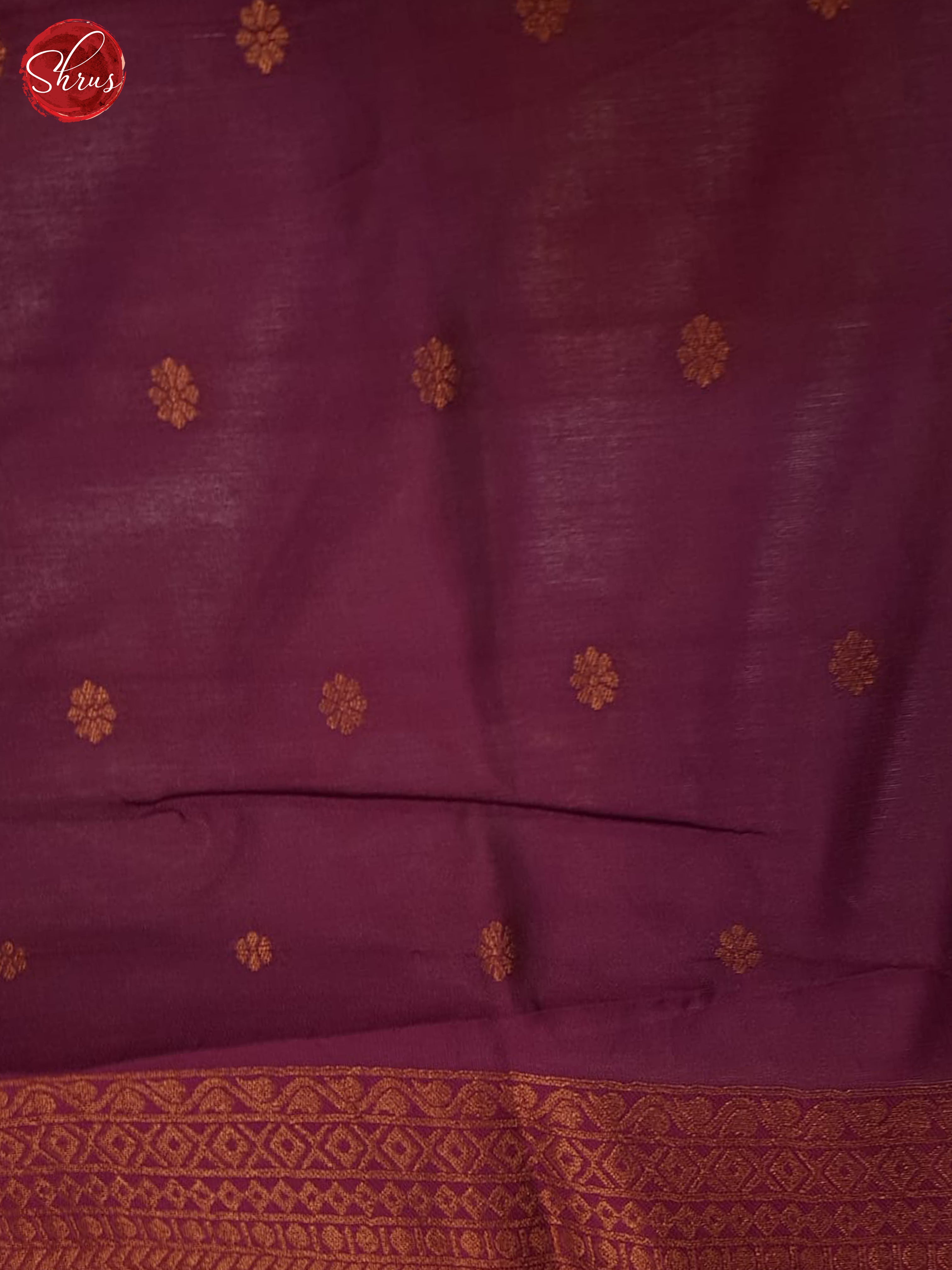 Onion Pink & Wine- Semi Kanchipuram Saree - Shop on ShrusEternity.com