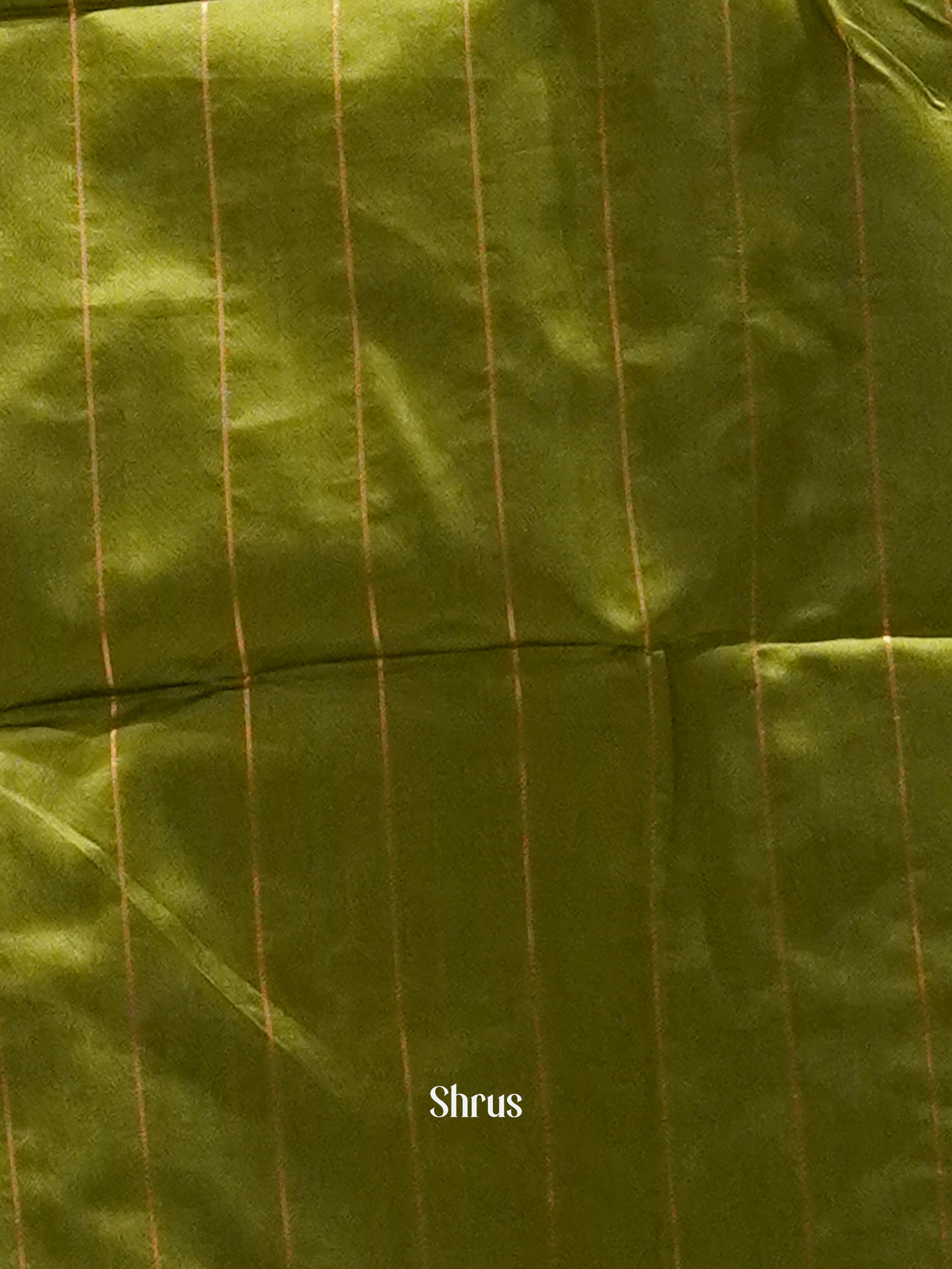 Green& Dark Green - Semi Soft Silk Saree