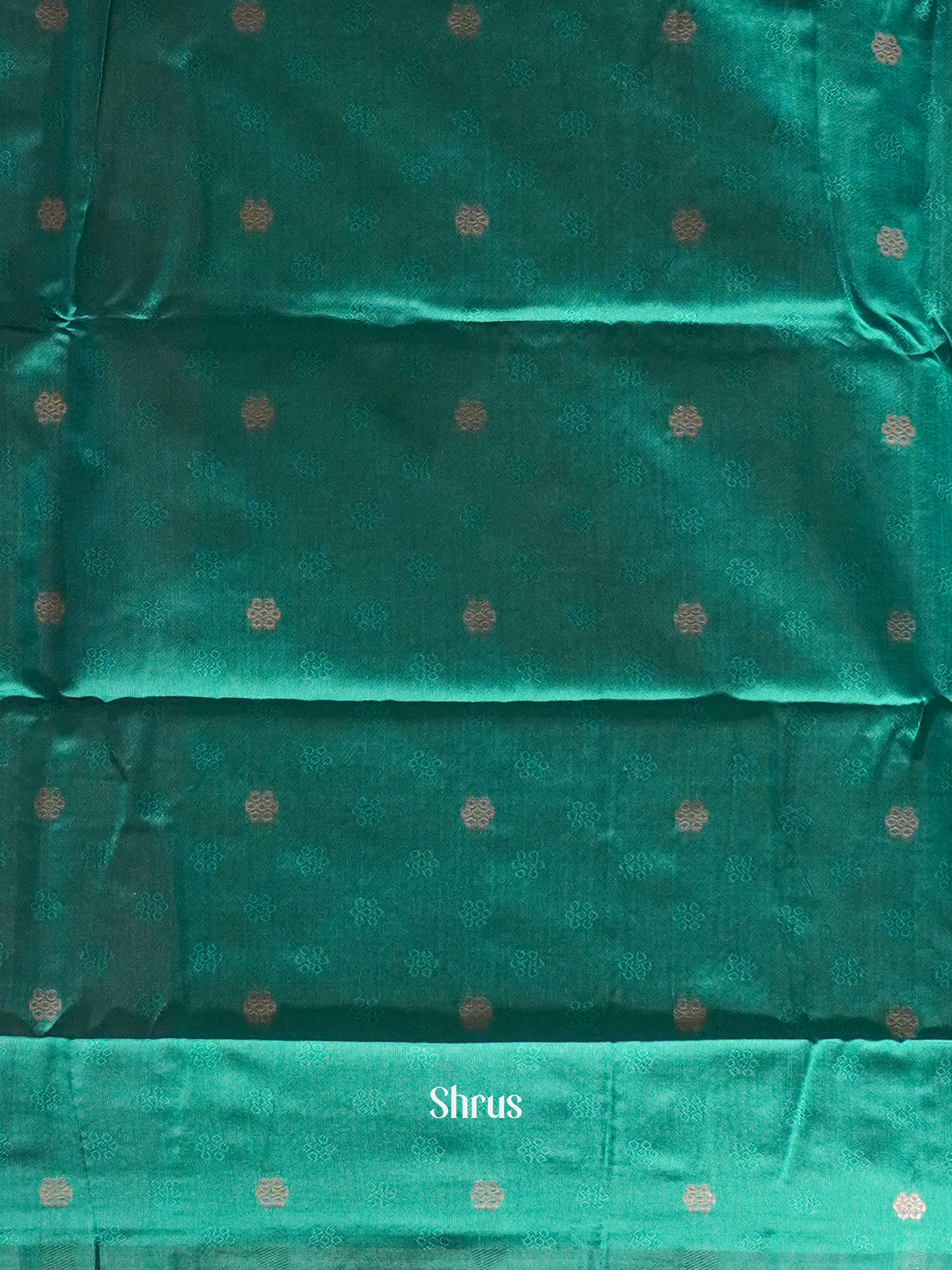 Pink And Peacock Green-Semi soft silk saree