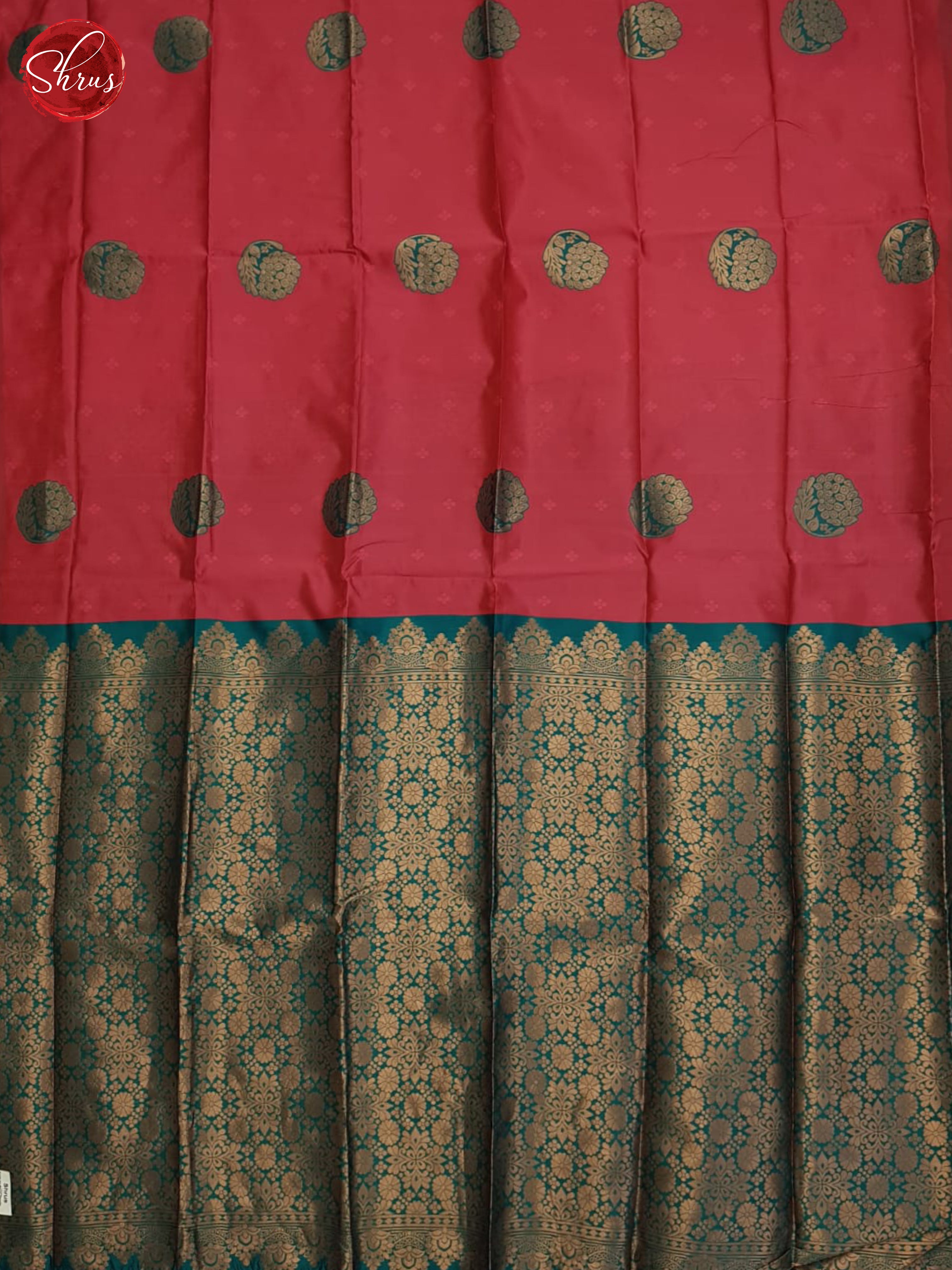 Pink And Peacock Green-Semi soft silk saree - Shop on ShrusEternity.com