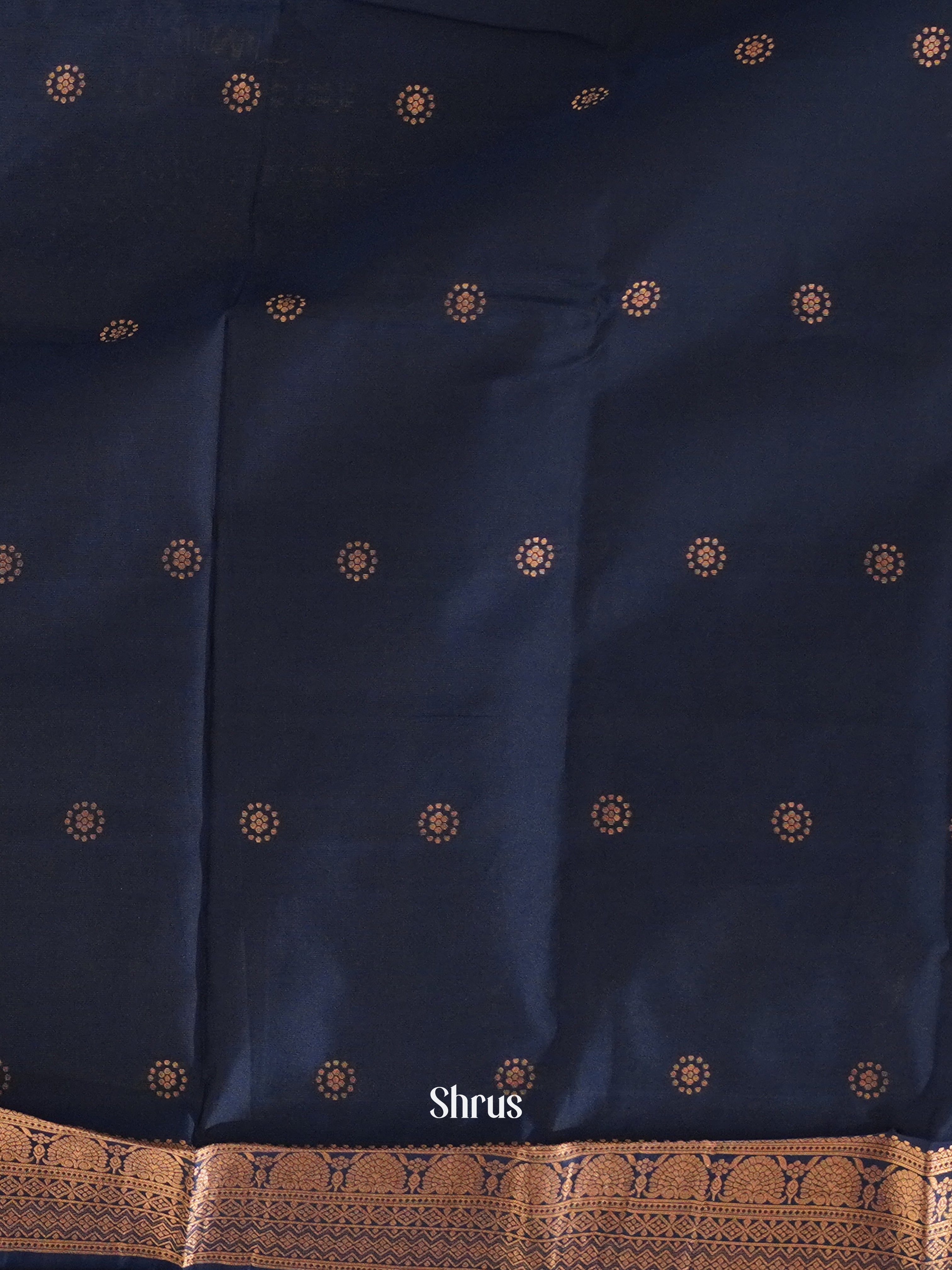 NAvy Blue(Single Tone) - Semi Softsilk Saree