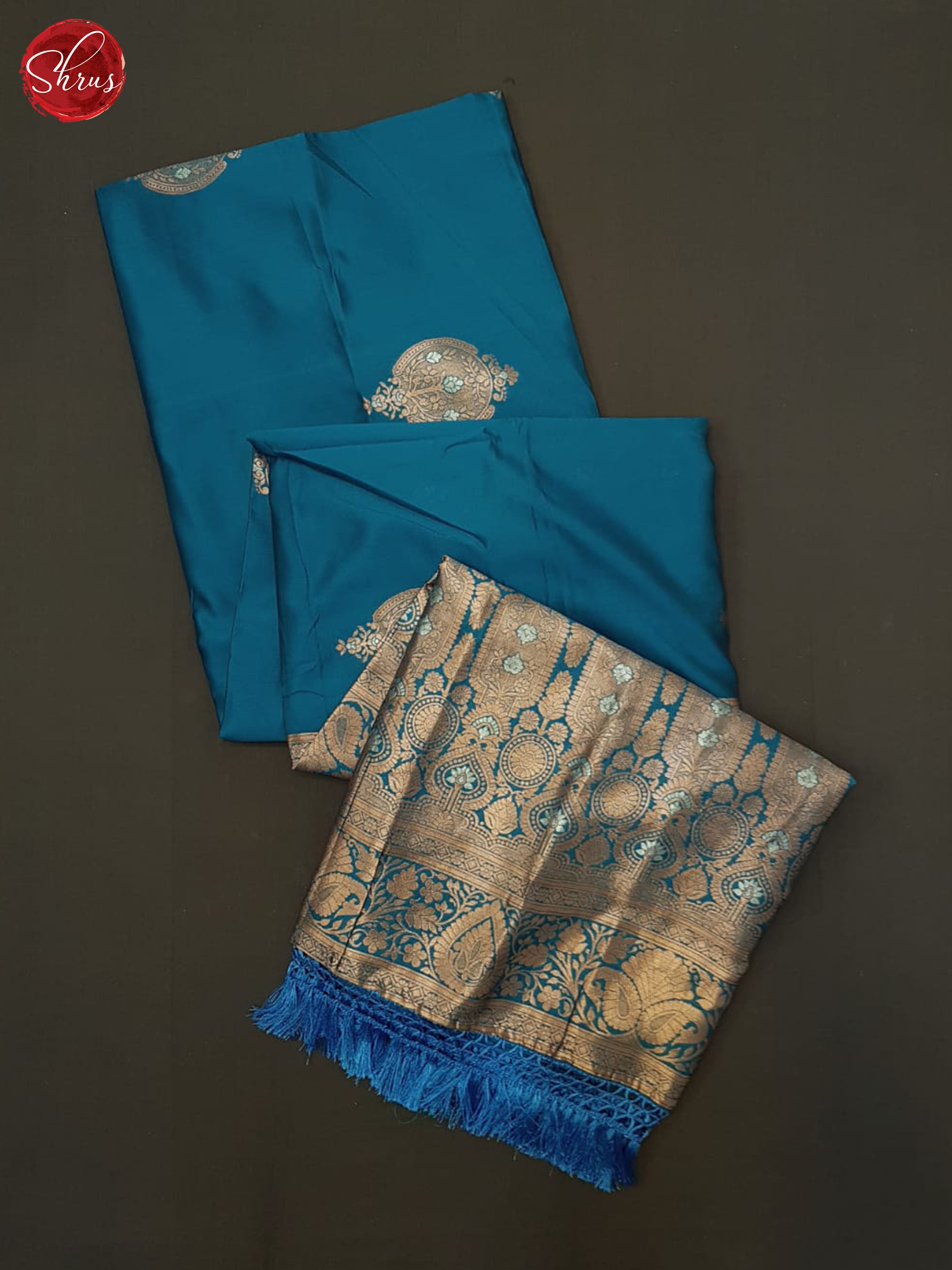 Blue(single tone) -Semi soft silk saree - Shop on ShrusEternity.com